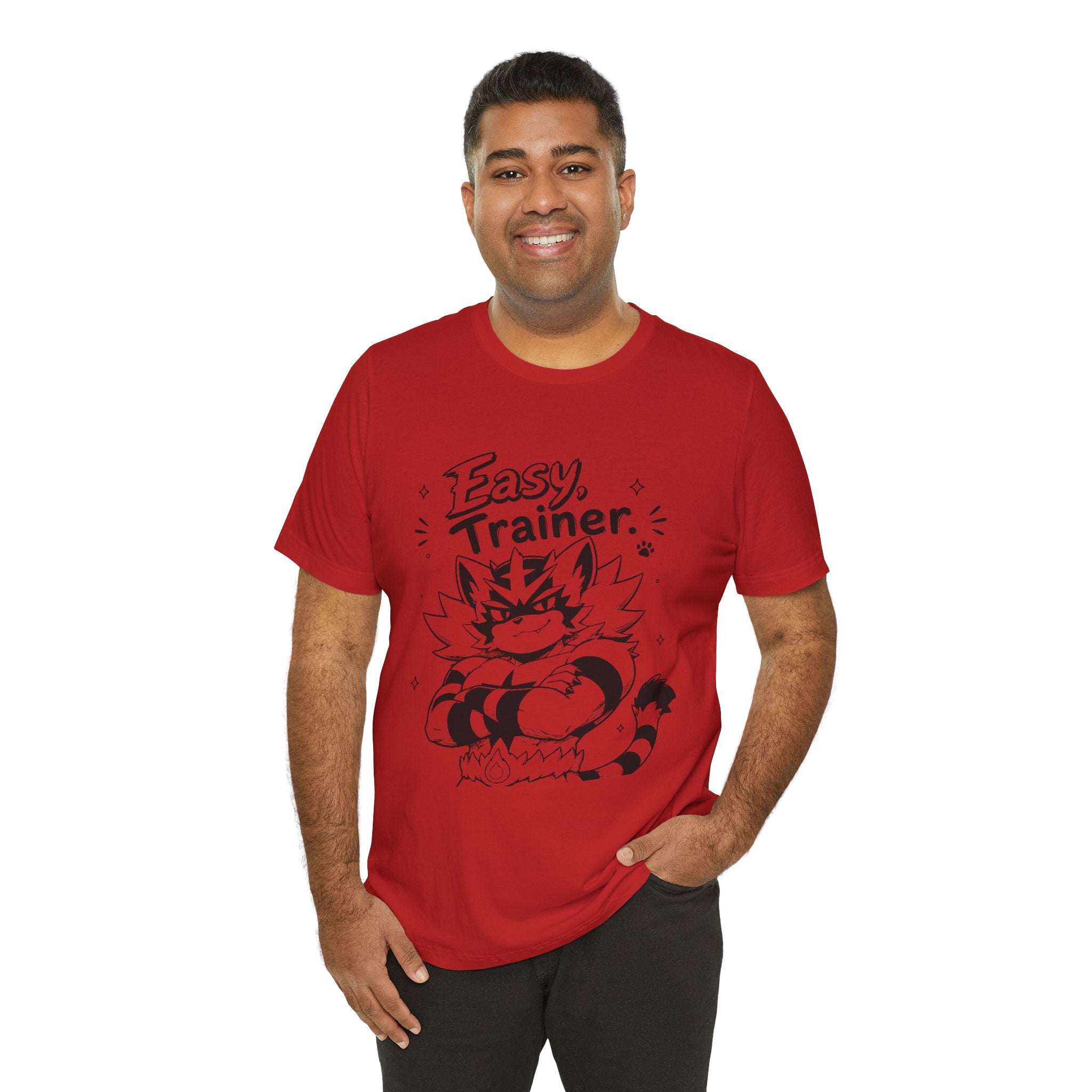 Easy Trainer Easy tiger illustration T-Shirt | cartoon wrestling funny cat graphic tee