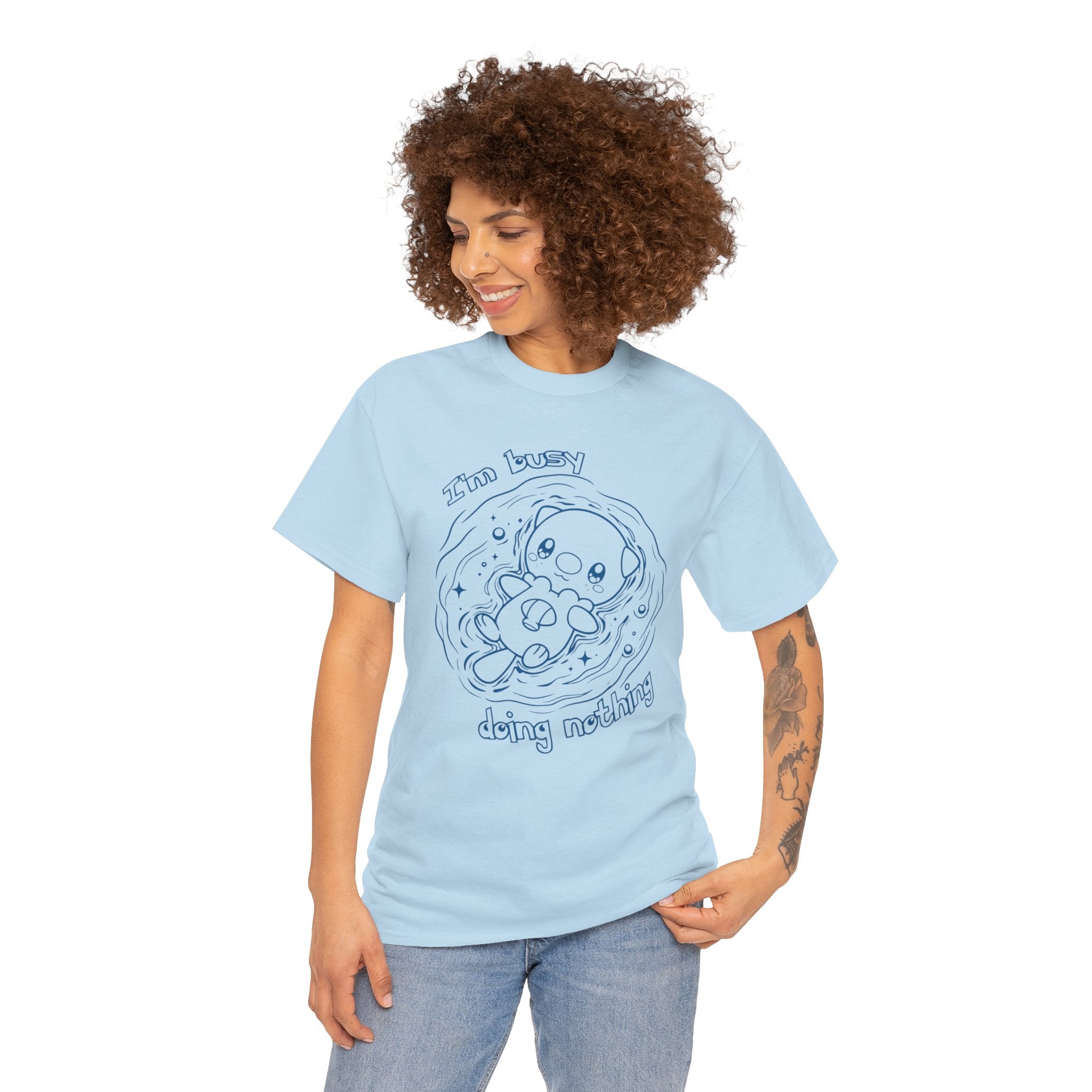 Otter Busy Doing Nothing Funny Quote T-Shirt Cute Otter Swimming Adorable Animal