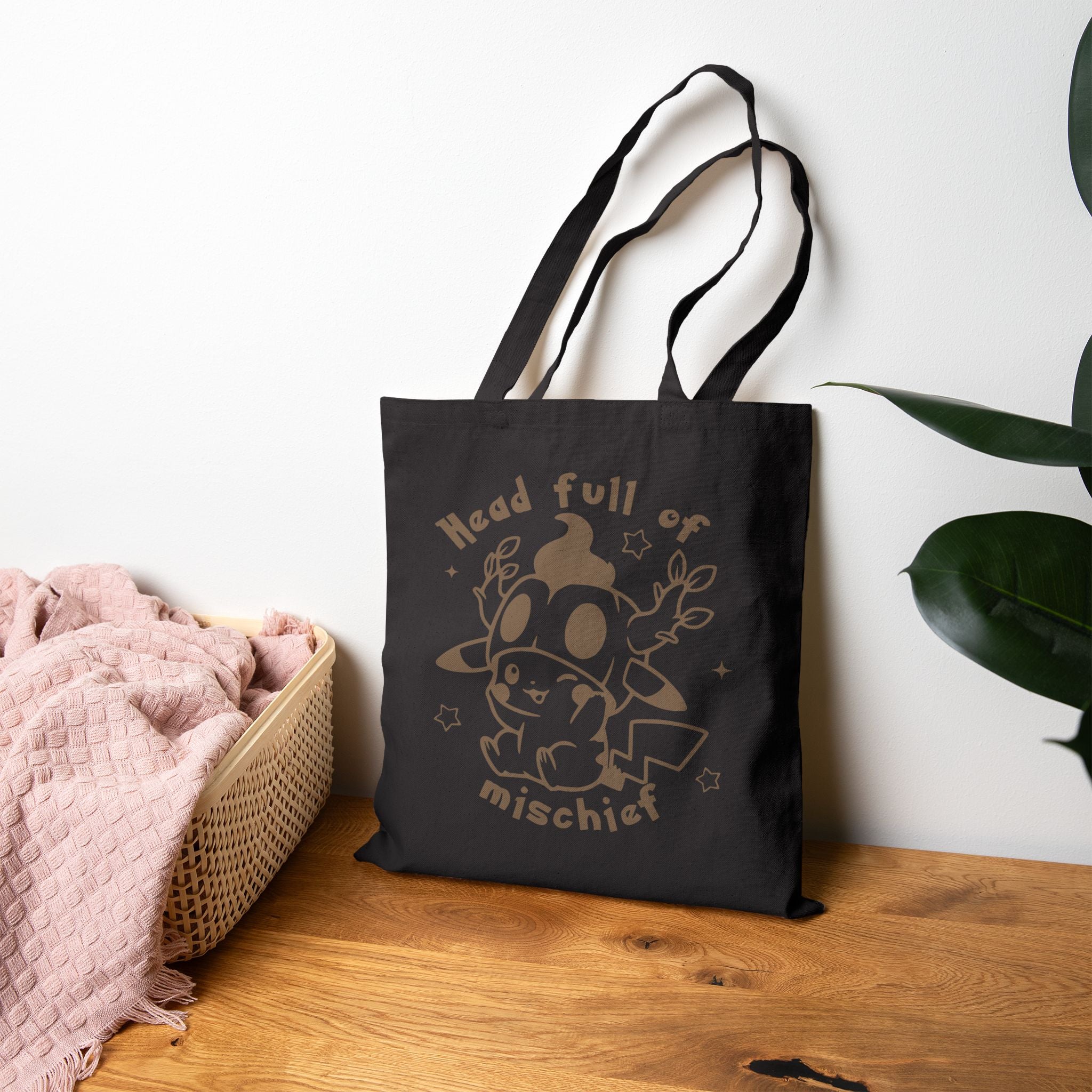 Head Full of Mischief Tote Bag