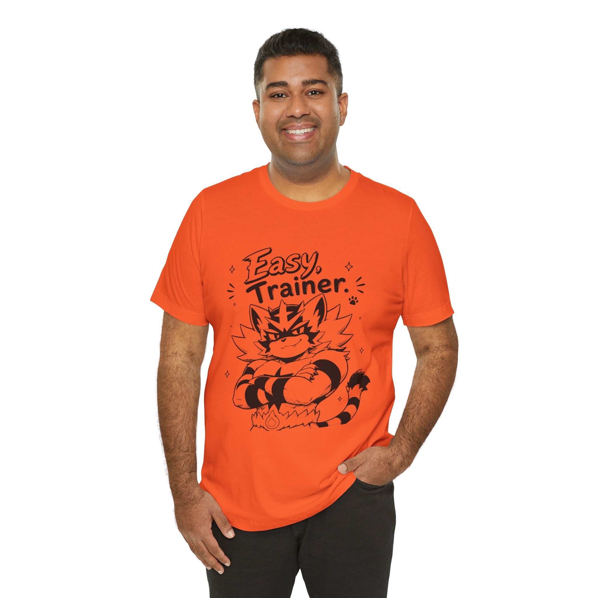Easy Trainer Easy tiger illustration T-Shirt | cartoon wrestling funny cat graphic tee