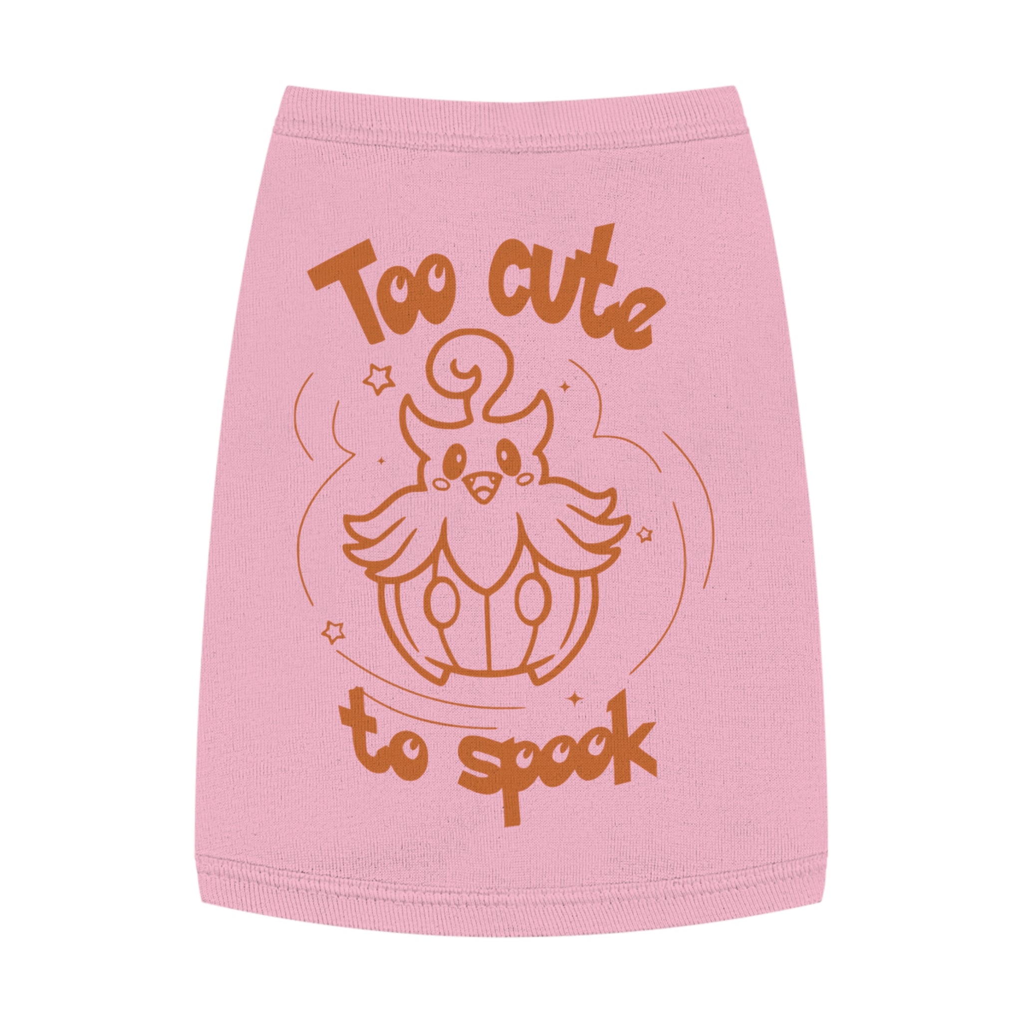Too Cute to Spook Pet Tank | Halloween Orange Pumpkin Dog Shirt Trick or treat