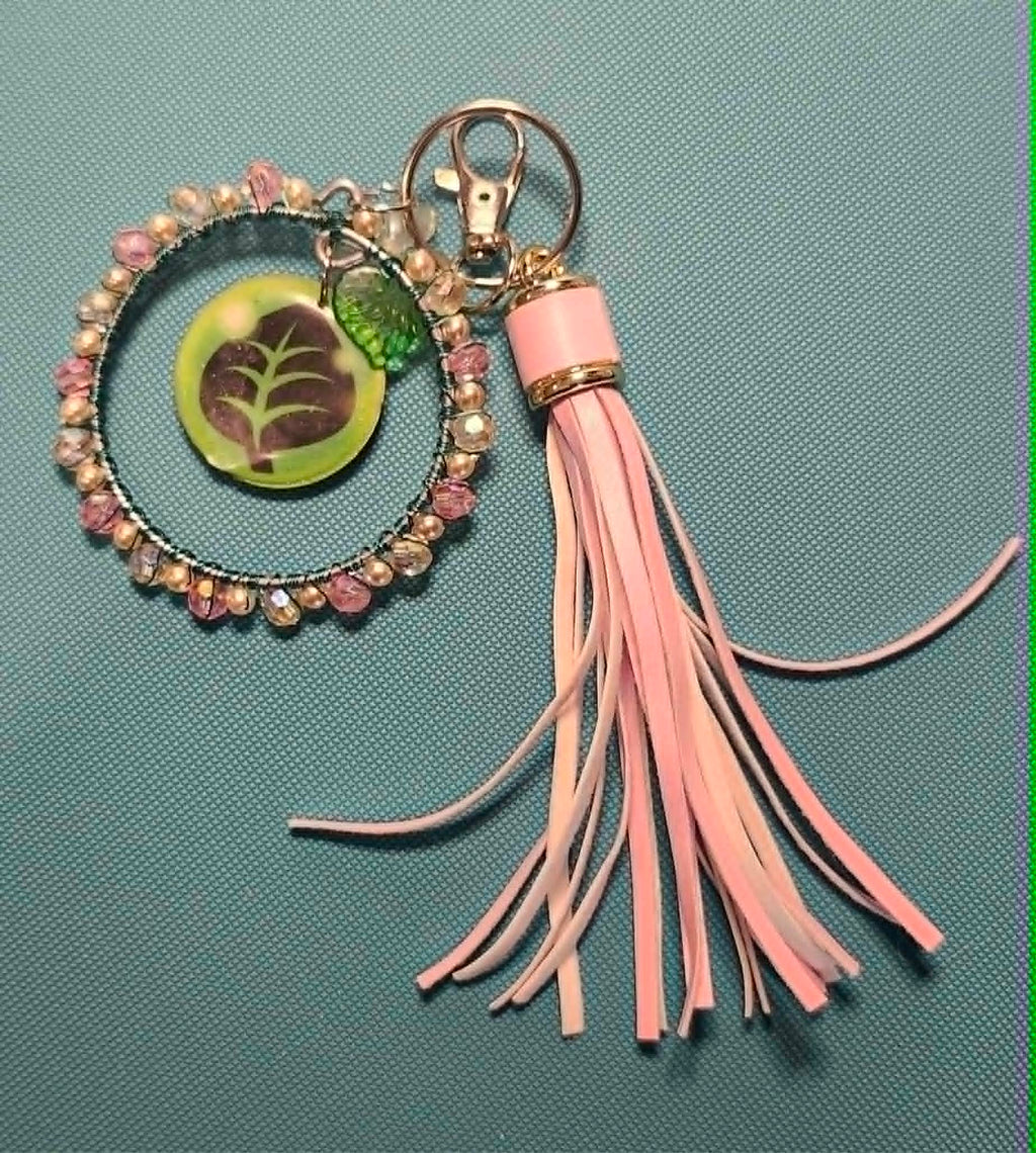 Handmade Sprigatito Charm | Petal Dance Collection | Pokémon Card Bag Charm & Floral Keychain