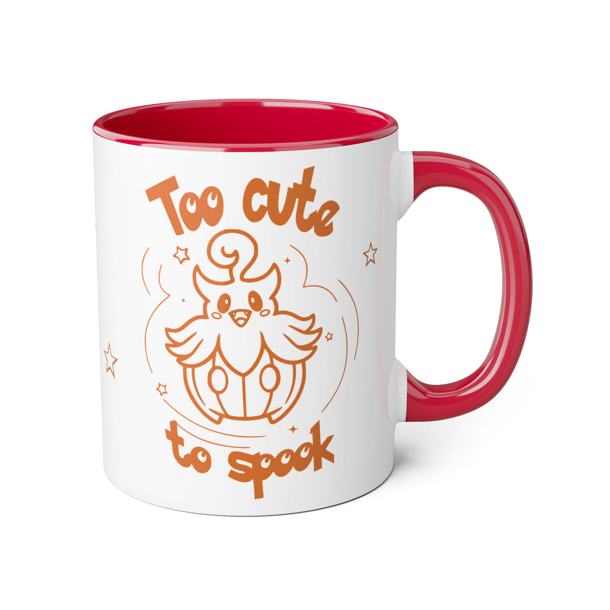 Too Cute to Spook Pumpkin Ghost Halloween Theme Coffee Tea Mug