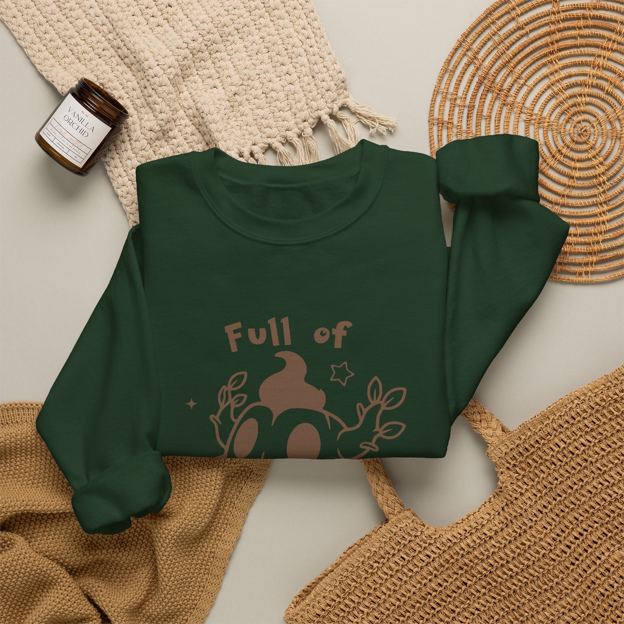 Full of Mischief Sweatshirt | Cute Halloween Ghost Crewneck | Cozy Fall Sweatshirt | Geek Autumn Sweater | Kawaii Spooky Apparel