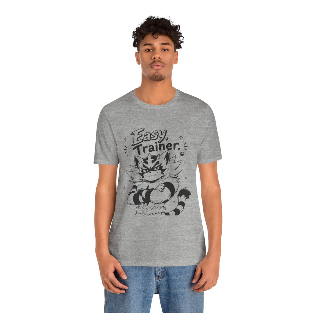 Easy Trainer Easy tiger illustration T-Shirt | cartoon wrestling funny cat graphic tee