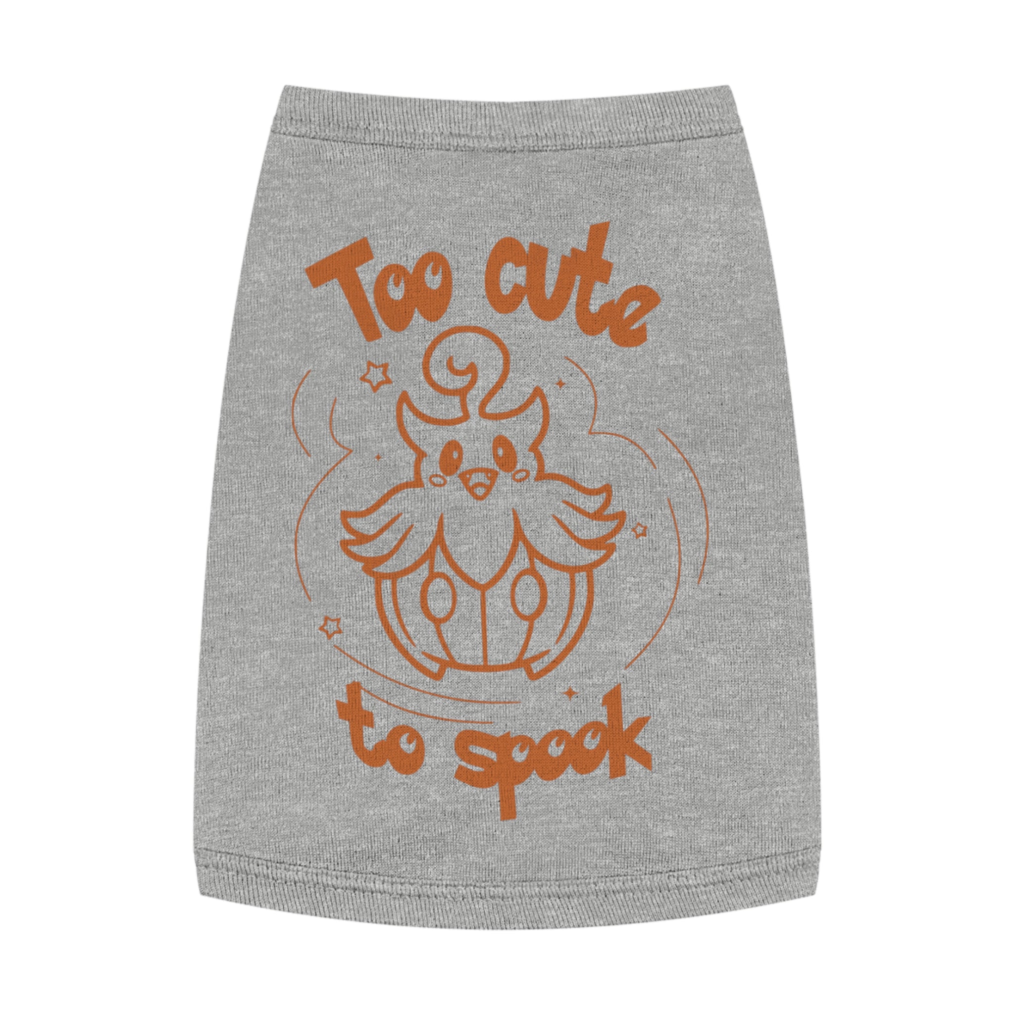 Too Cute to Spook Pet Tank | Halloween Orange Pumpkin Dog Shirt Trick or treat