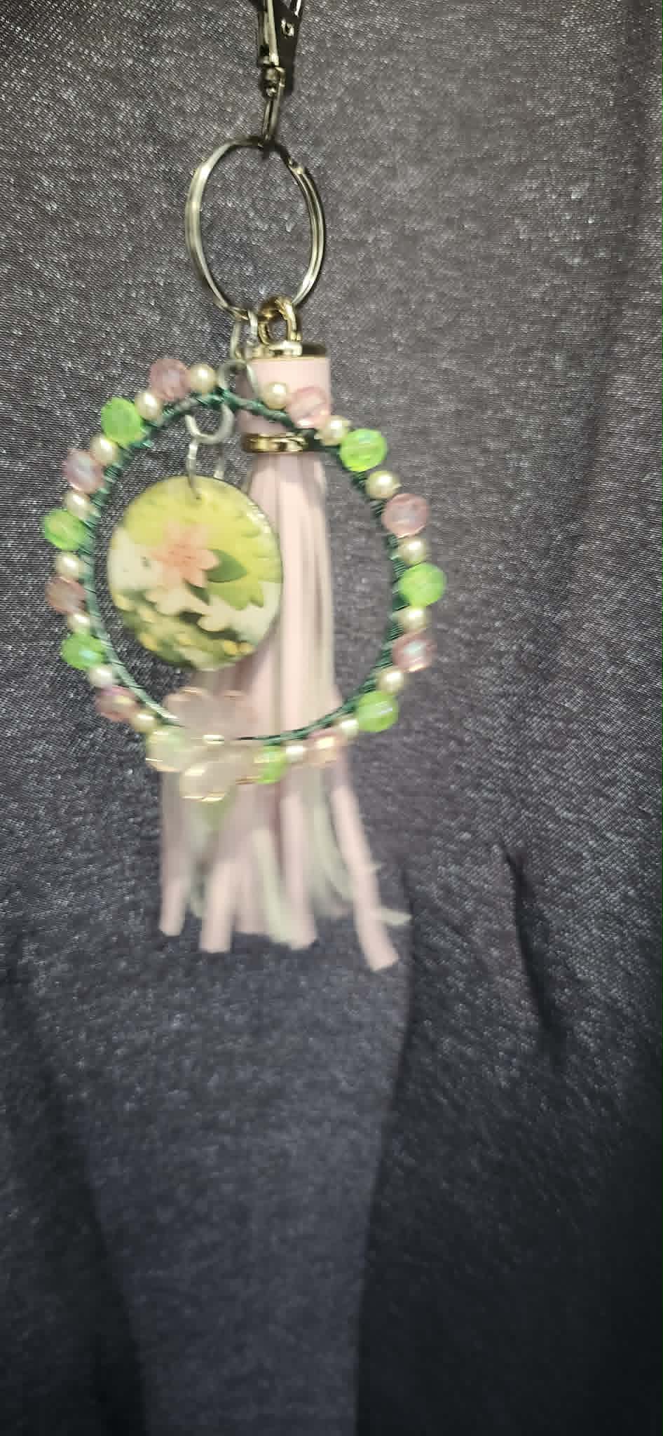 Handmade Shaymin Charm | Petal Dance Collection | Pokémon Floral Bag Charm & Keychain