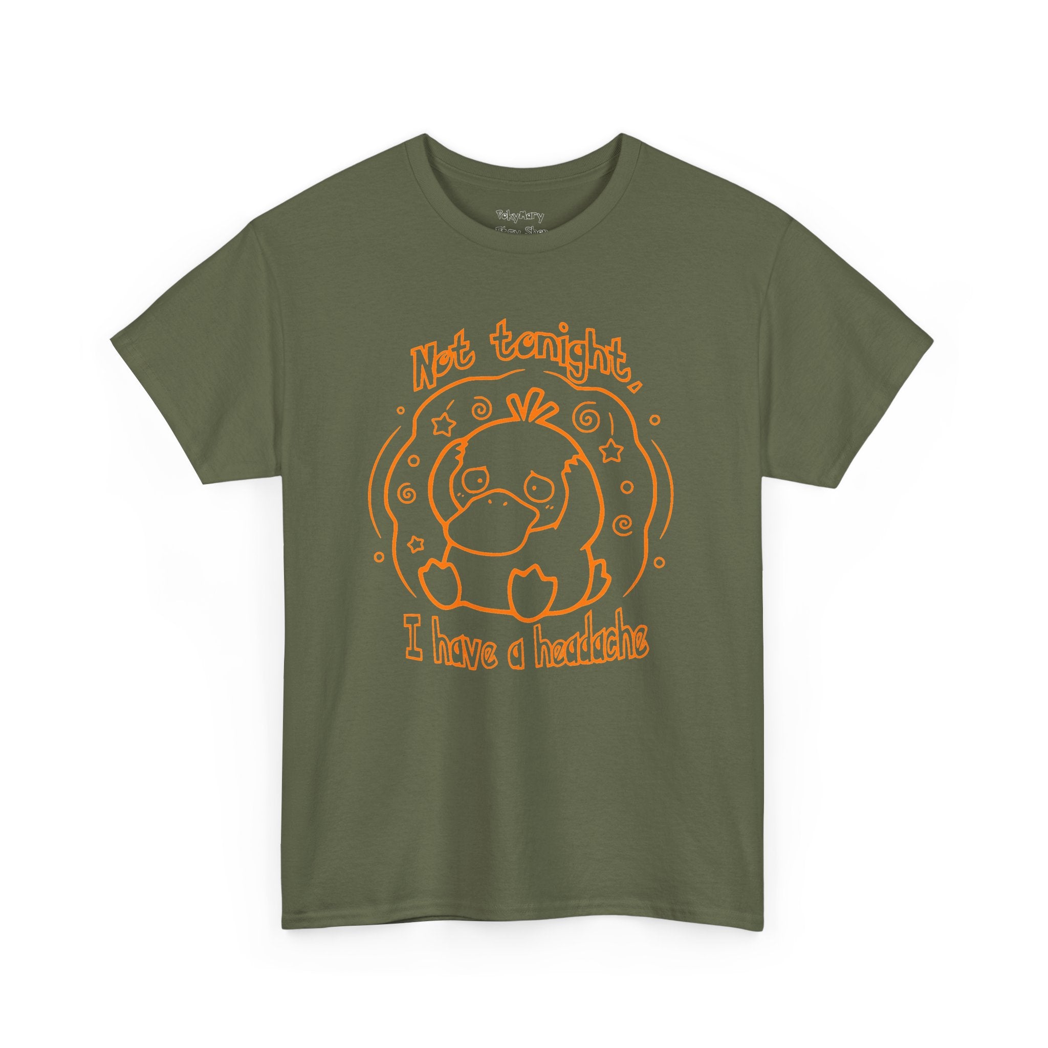 Duck Not Tonight I Have a Headache T-shirt funny kawaii duck illustration Shirt For Wife Or Girlfriend Gift