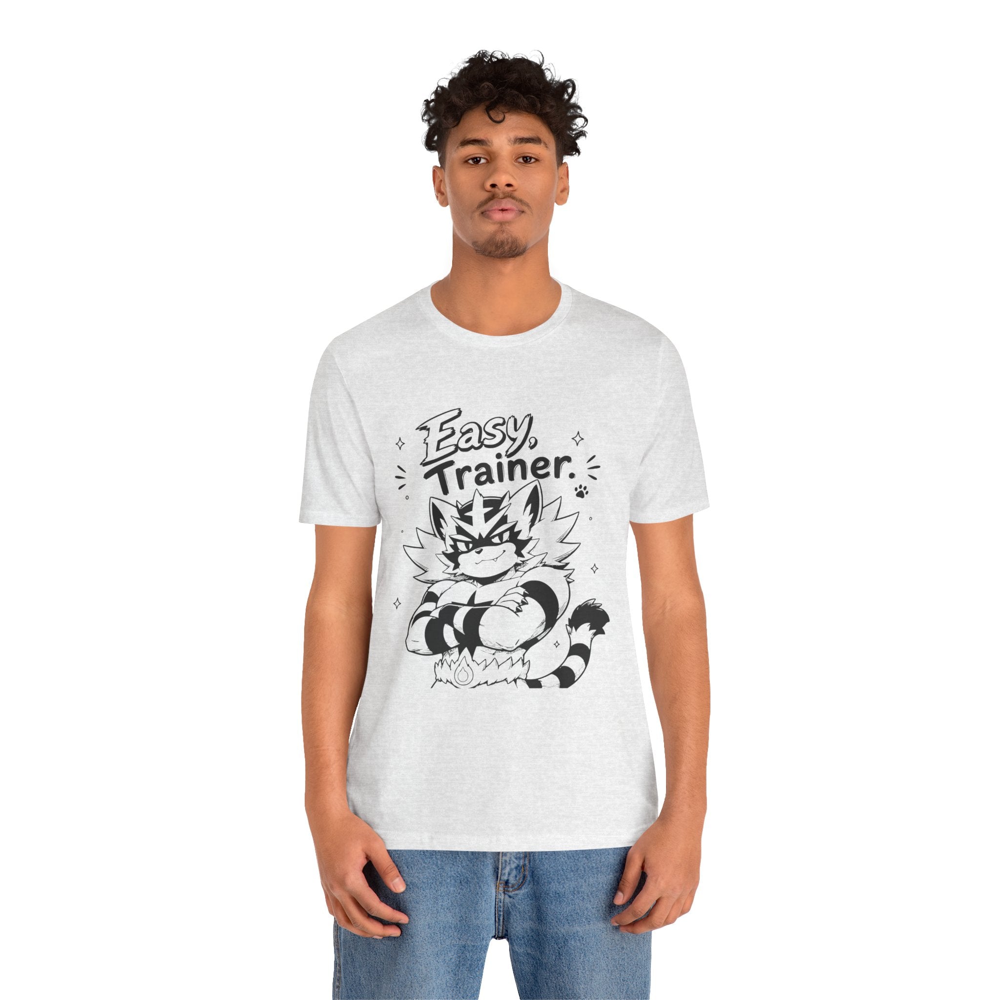 Easy Trainer Easy tiger illustration T-Shirt | cartoon wrestling funny cat graphic tee