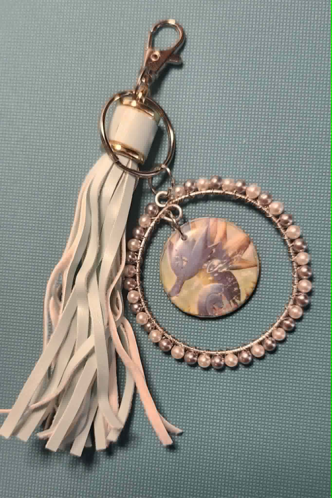 Seadra Ocean Charm | Pearl Beaded Tassel Bag Charm