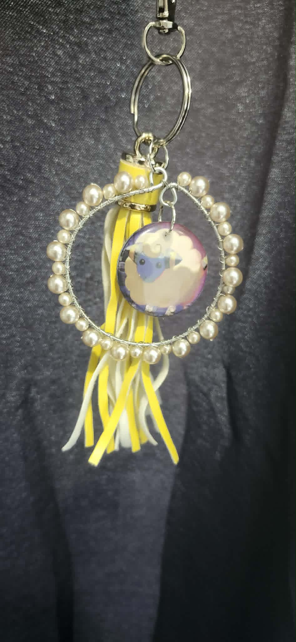 Mareep Beaded Charm