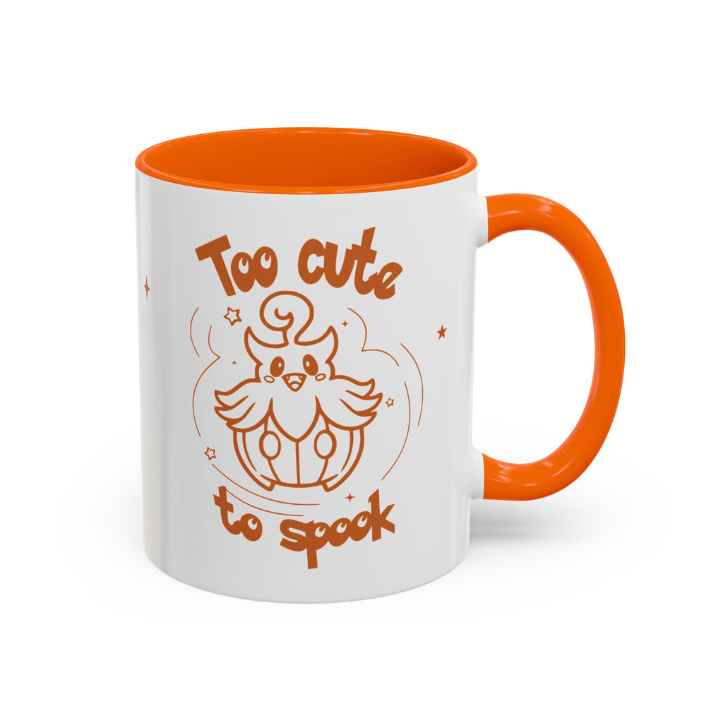 Too Cute to Spook Pumpkin Ghost Halloween Theme Mug | Accent Coffee Mug 11oz 15oz