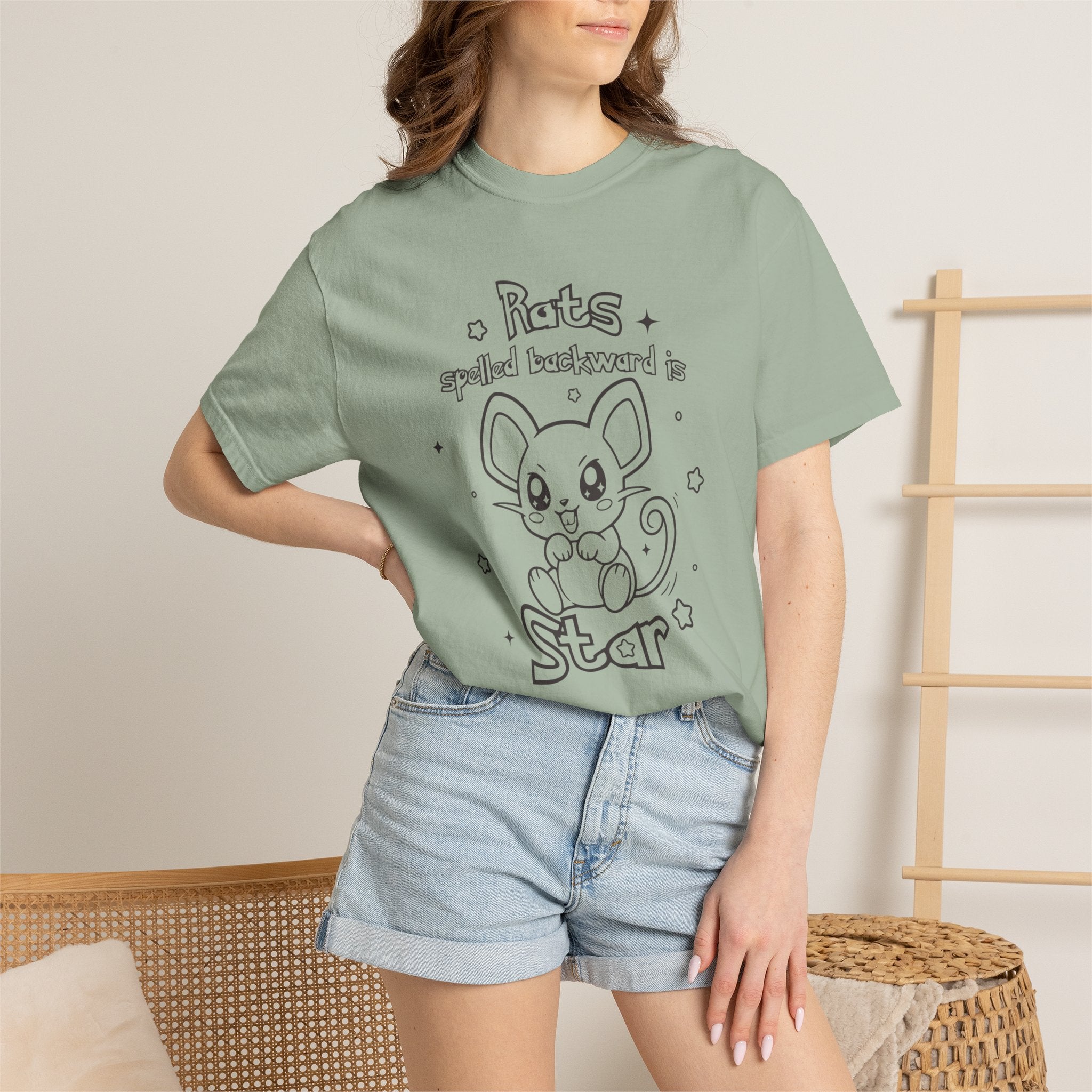 Rats spelled backward is star t-shirt cute Pkm rat animal design tee shirt