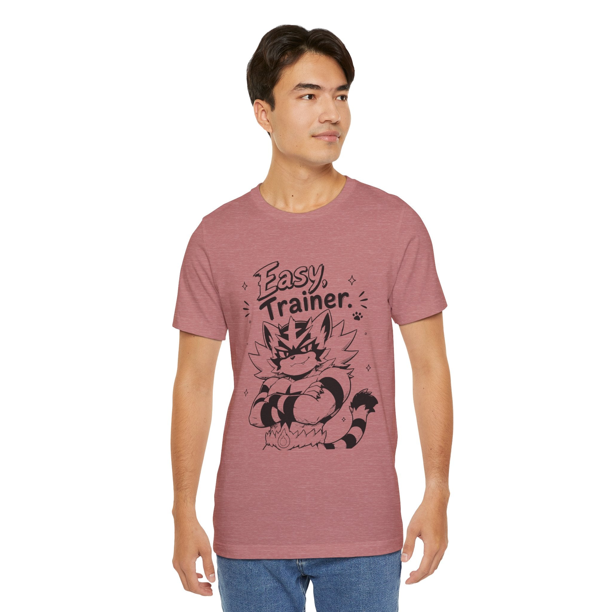 Easy Trainer Easy tiger illustration T-Shirt | cartoon wrestling funny cat graphic tee