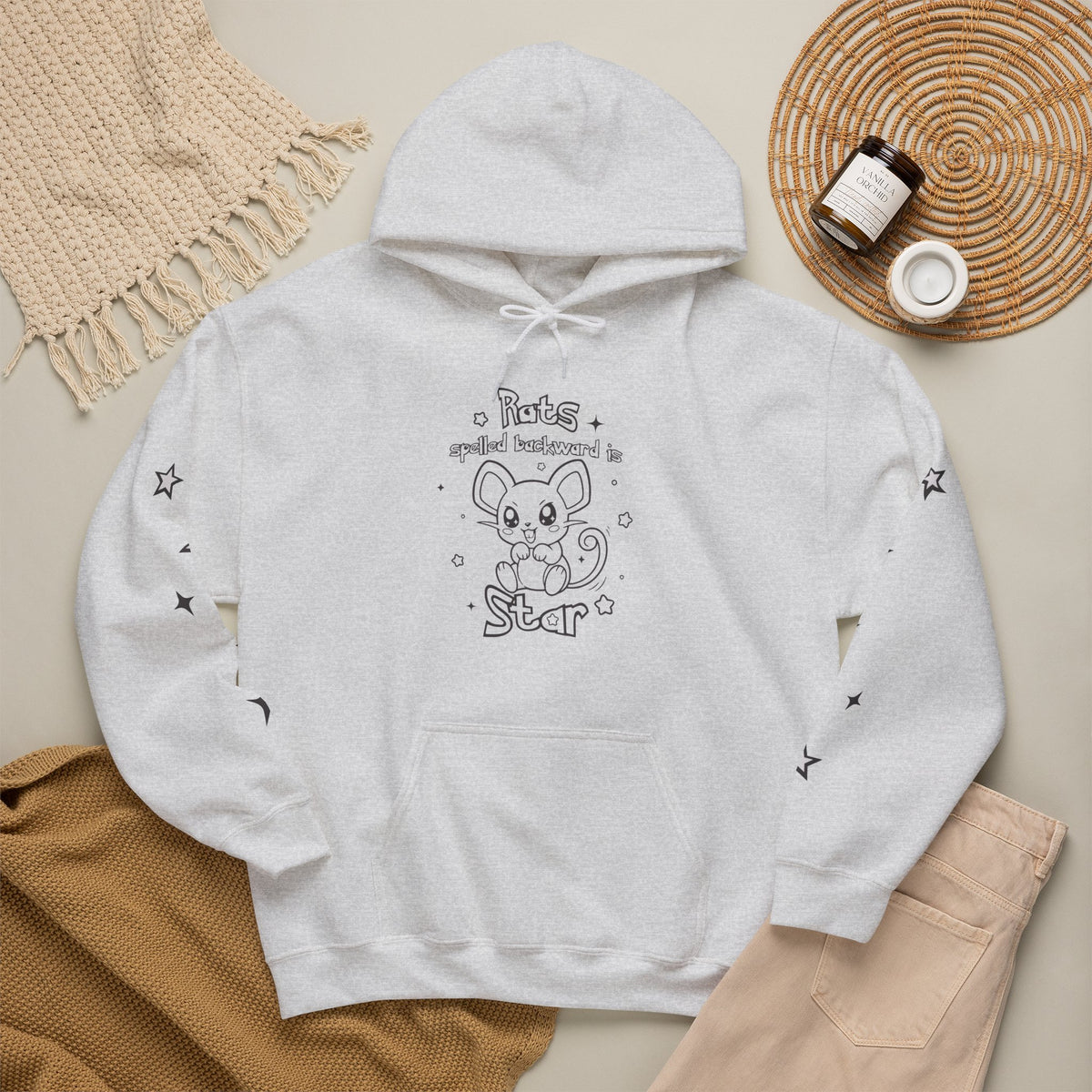 Rats spelled backward is star Kawaii Pkm Rat Star hoodie | Hoodie, purple star sleeve design