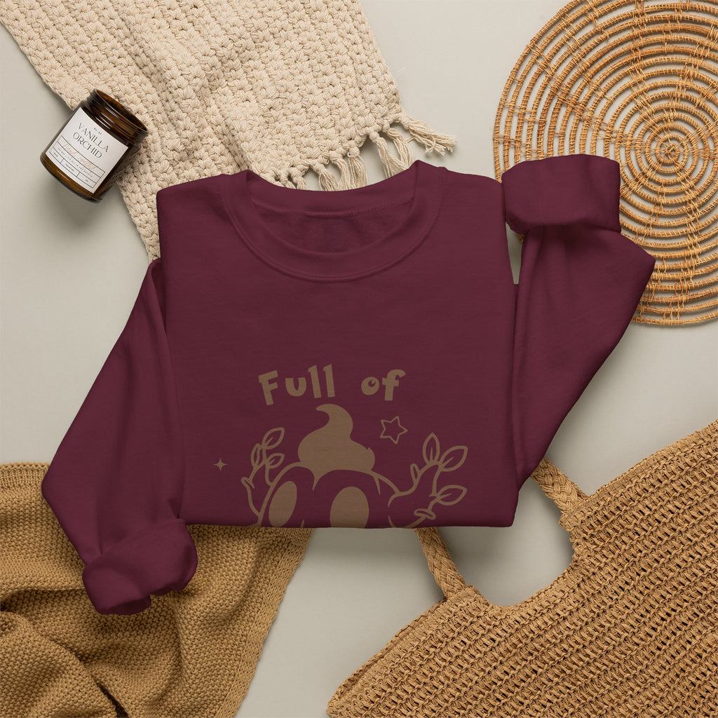 Full of Mischief Sweatshirt | Cute Halloween Ghost Crewneck | Cozy Fall Sweatshirt | Geek Autumn Sweater | Kawaii Spooky Apparel