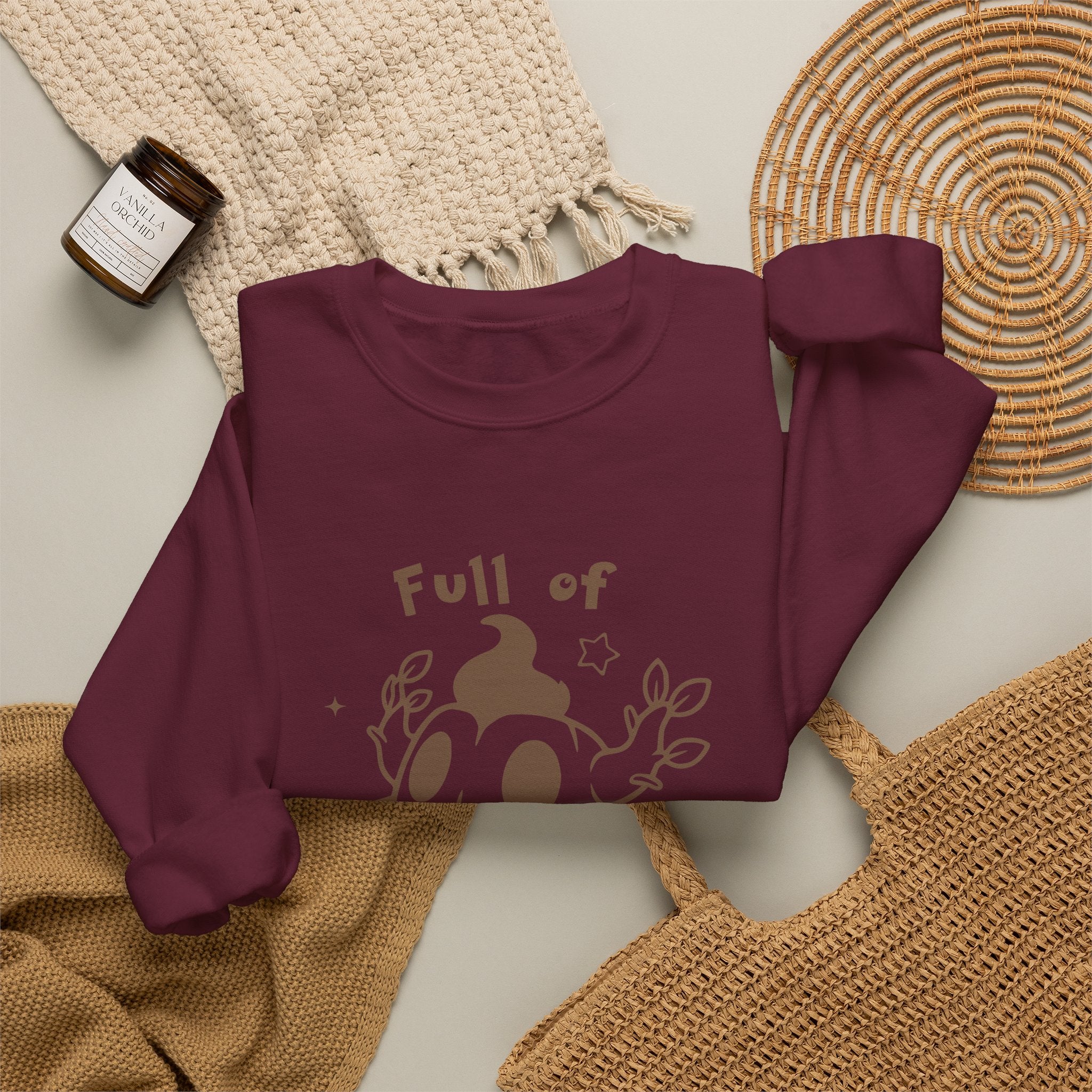 Full of Mischief Sweatshirt | Cute Halloween Ghost Crewneck | Cozy Fall Sweatshirt | Geek Autumn Sweater | Kawaii Spooky Apparel