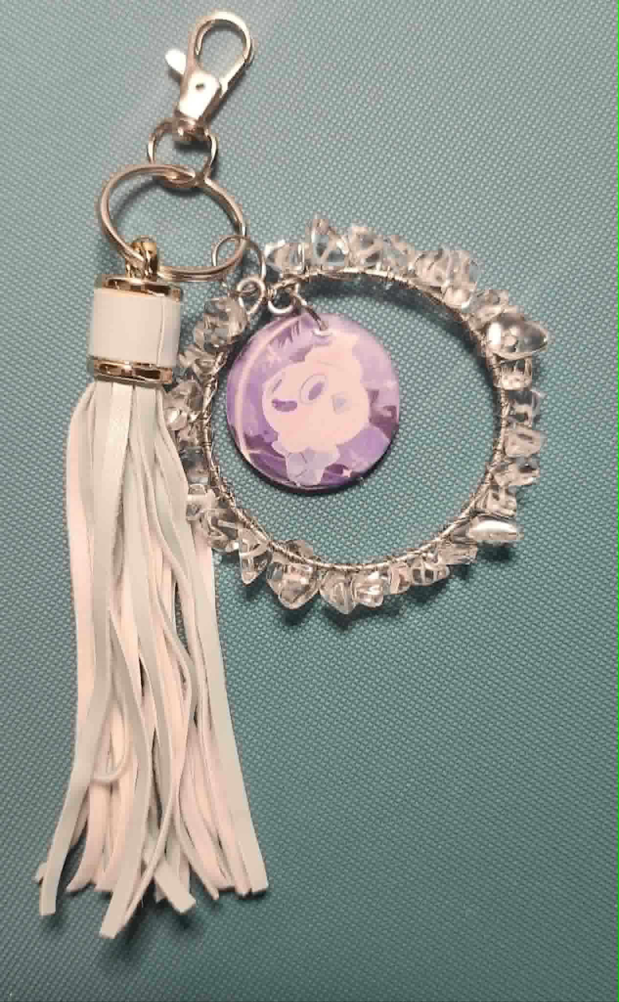 Vanillite & Vanillish Frost Charm – Handmade Pokémon-Inspired Bag Charm, Keychain & Car Accessory ⭐