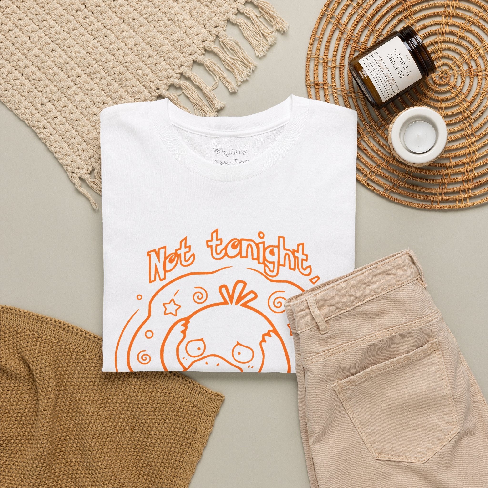 Duck Not Tonight I Have a Headache T-shirt funny kawaii duck illustration Shirt For Wife Or Girlfriend Gift