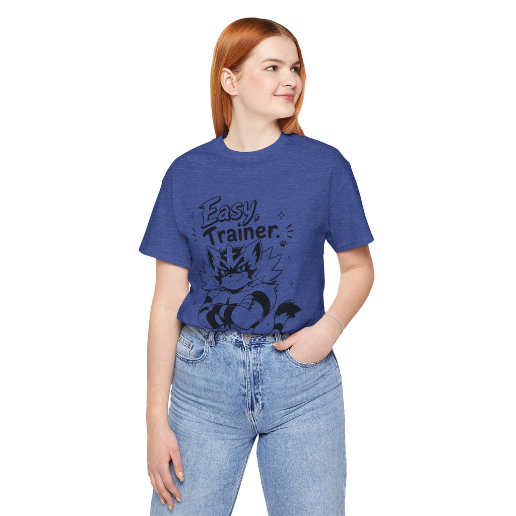 Easy Trainer Easy tiger illustration T-Shirt | cartoon wrestling funny cat graphic tee