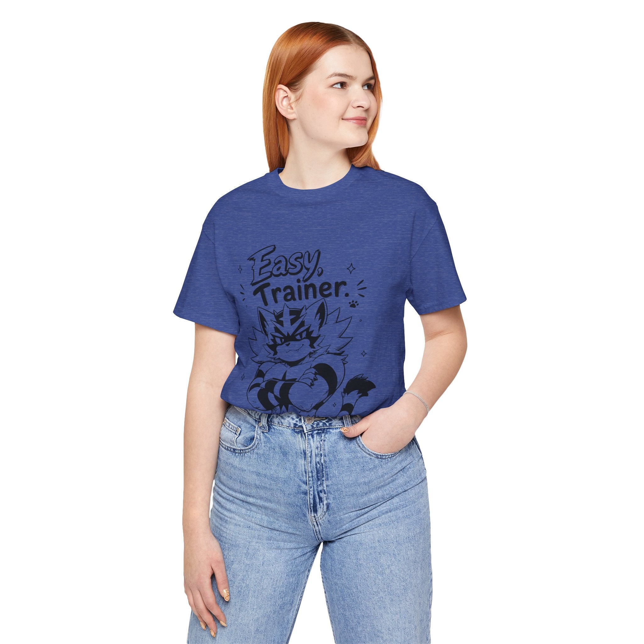 Easy Trainer Easy tiger illustration T-Shirt | cartoon wrestling funny cat graphic tee