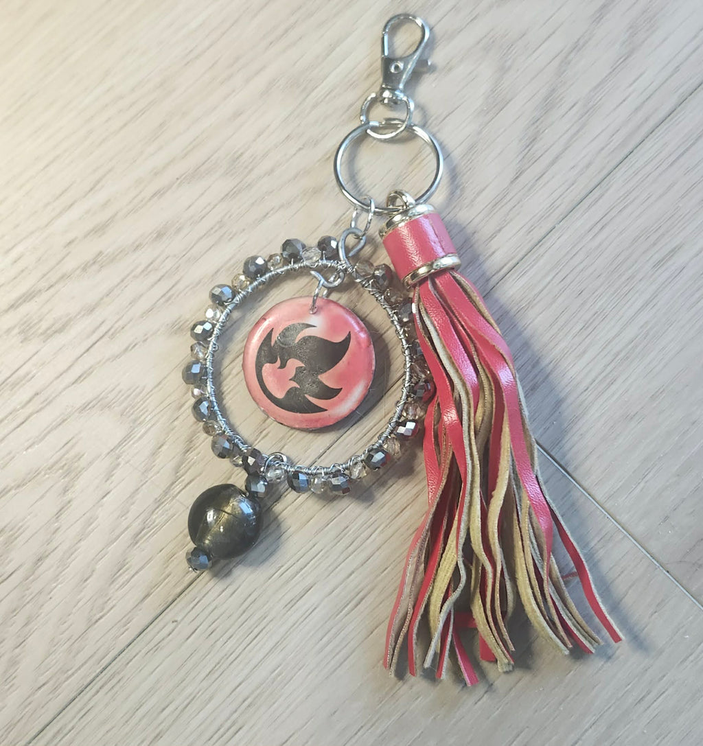 Handmade Houndoom Charm – Pokémon Card Bag Charm, Keychain & Car Accessory