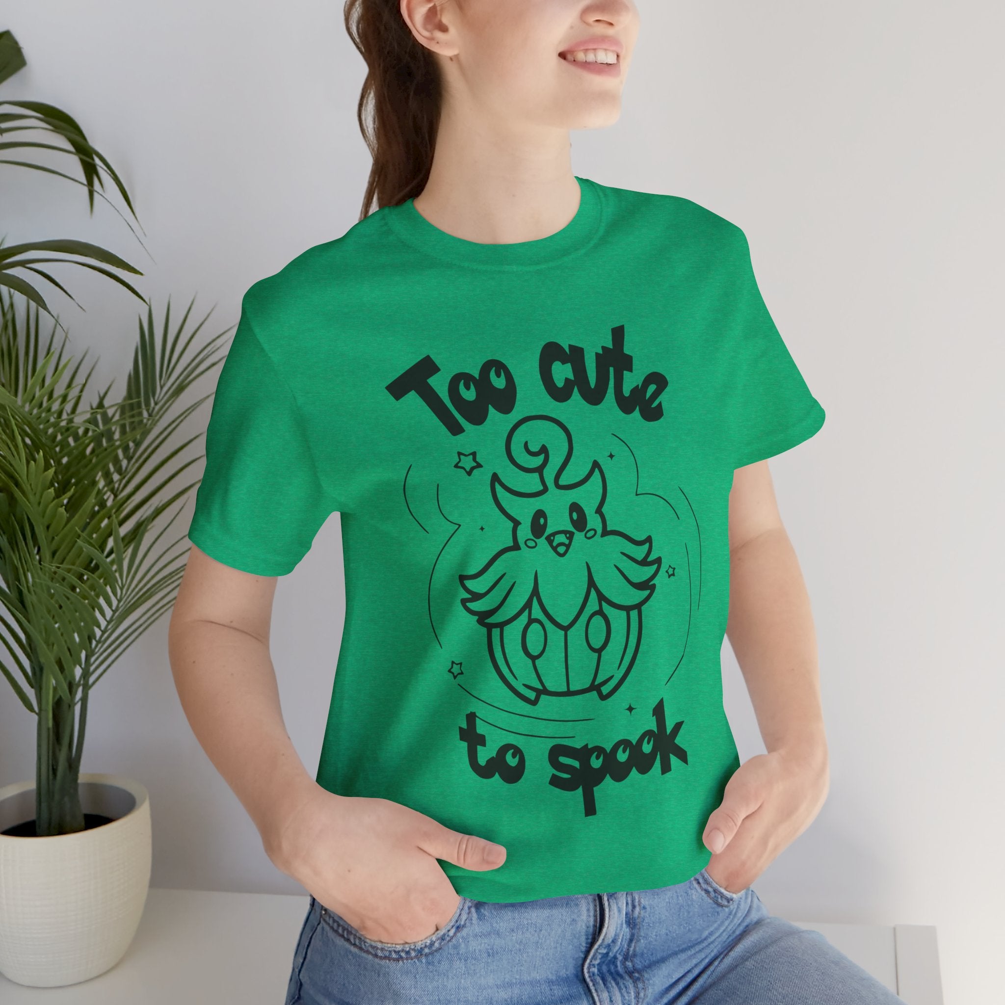 Too Cute to Spook Comfy Tee Shirt | Halloween Theme Gift Ghost Pumpkin T-Shirt for women