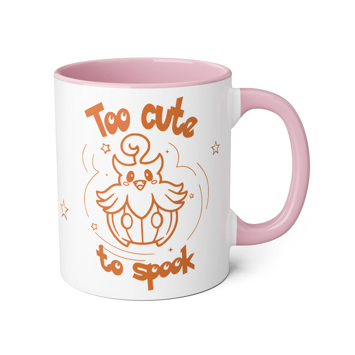 Too Cute to Spook Pumpkin Ghost Halloween Theme Coffee Tea Mug