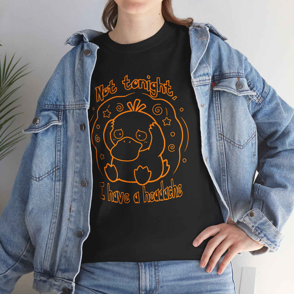 Duck Not Tonight I Have a Headache T-shirt funny kawaii duck illustration Shirt For Wife Or Girlfriend Gift