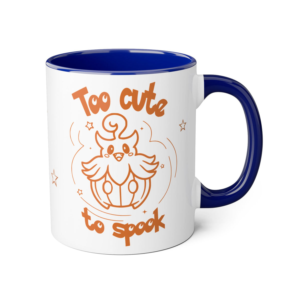 Too Cute to Spook Pumpkin Ghost Halloween Theme Coffee Tea Mug