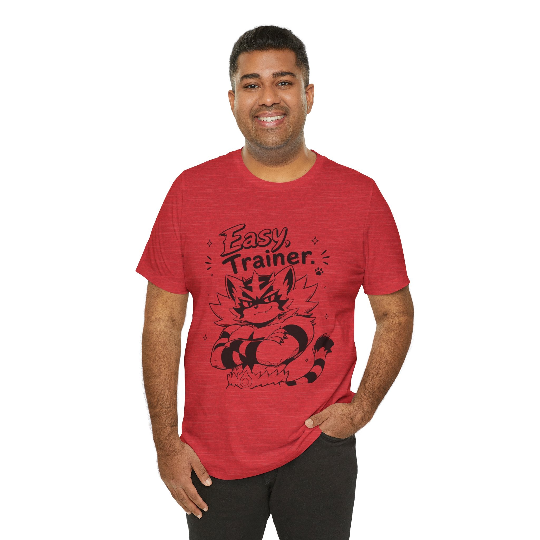 Easy Trainer Easy tiger illustration T-Shirt | cartoon wrestling funny cat graphic tee