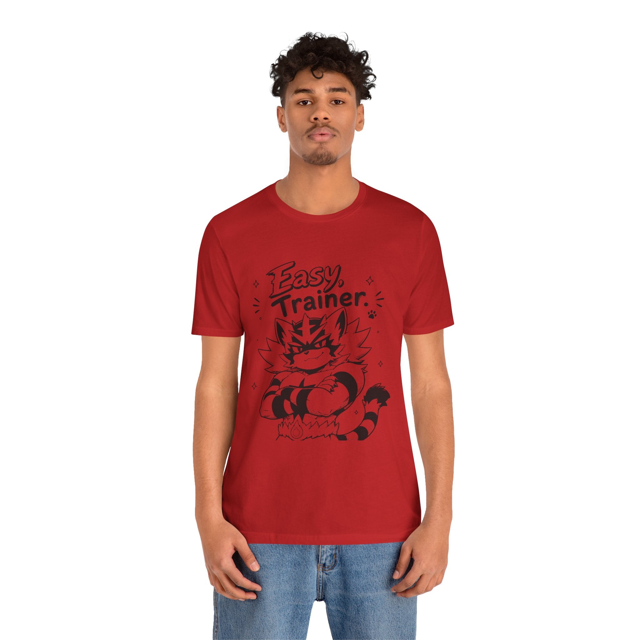 Easy Trainer Easy tiger illustration T-Shirt | cartoon wrestling funny cat graphic tee