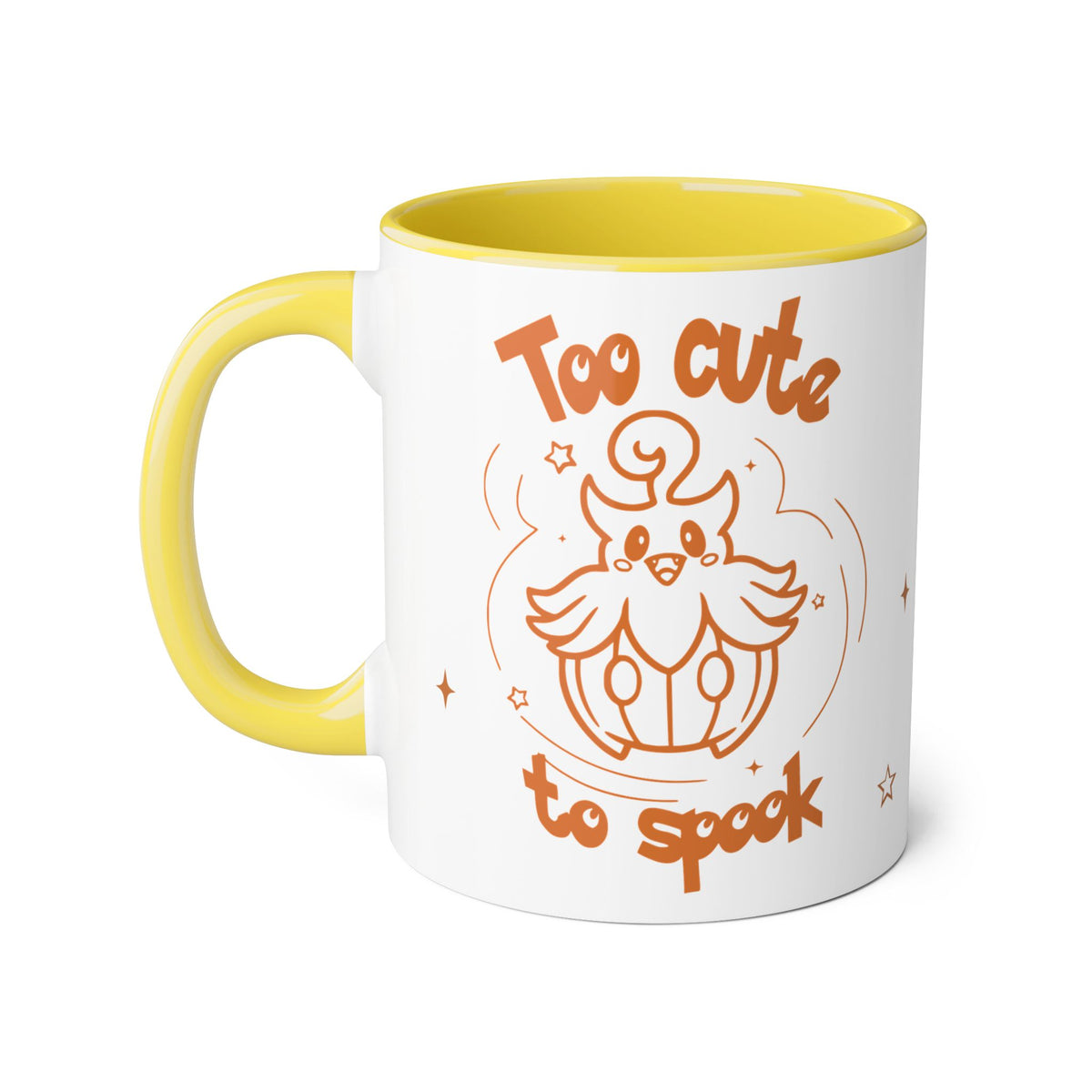 Too Cute to Spook Pumpkin Ghost Halloween Theme Coffee Tea Mug