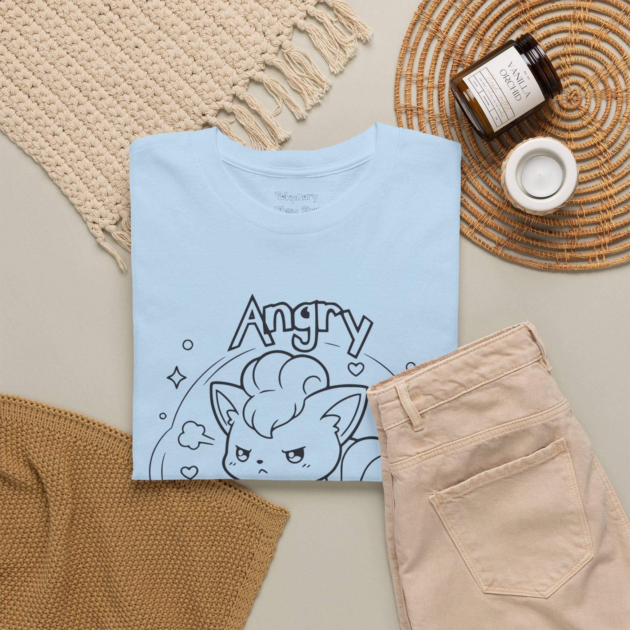 Fox Angry but still cute Grumpy Cute Fox Lady Shirt | Pouting Fox Illustration