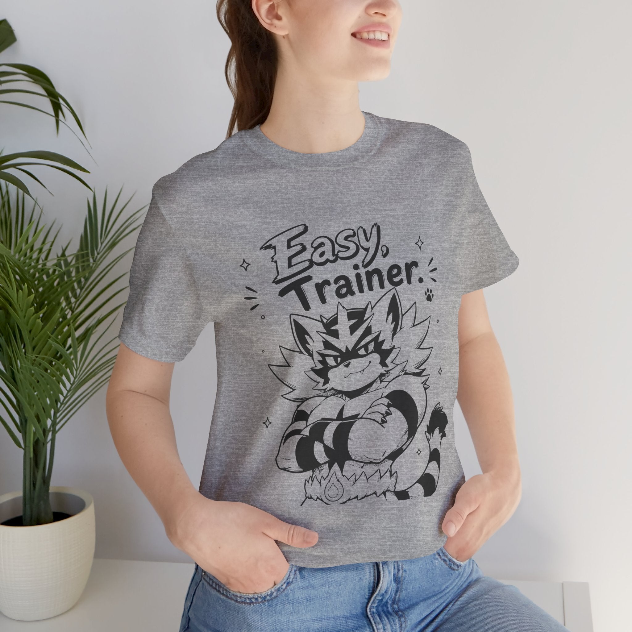 Easy Trainer Easy tiger illustration T-Shirt | cartoon wrestling funny cat graphic tee