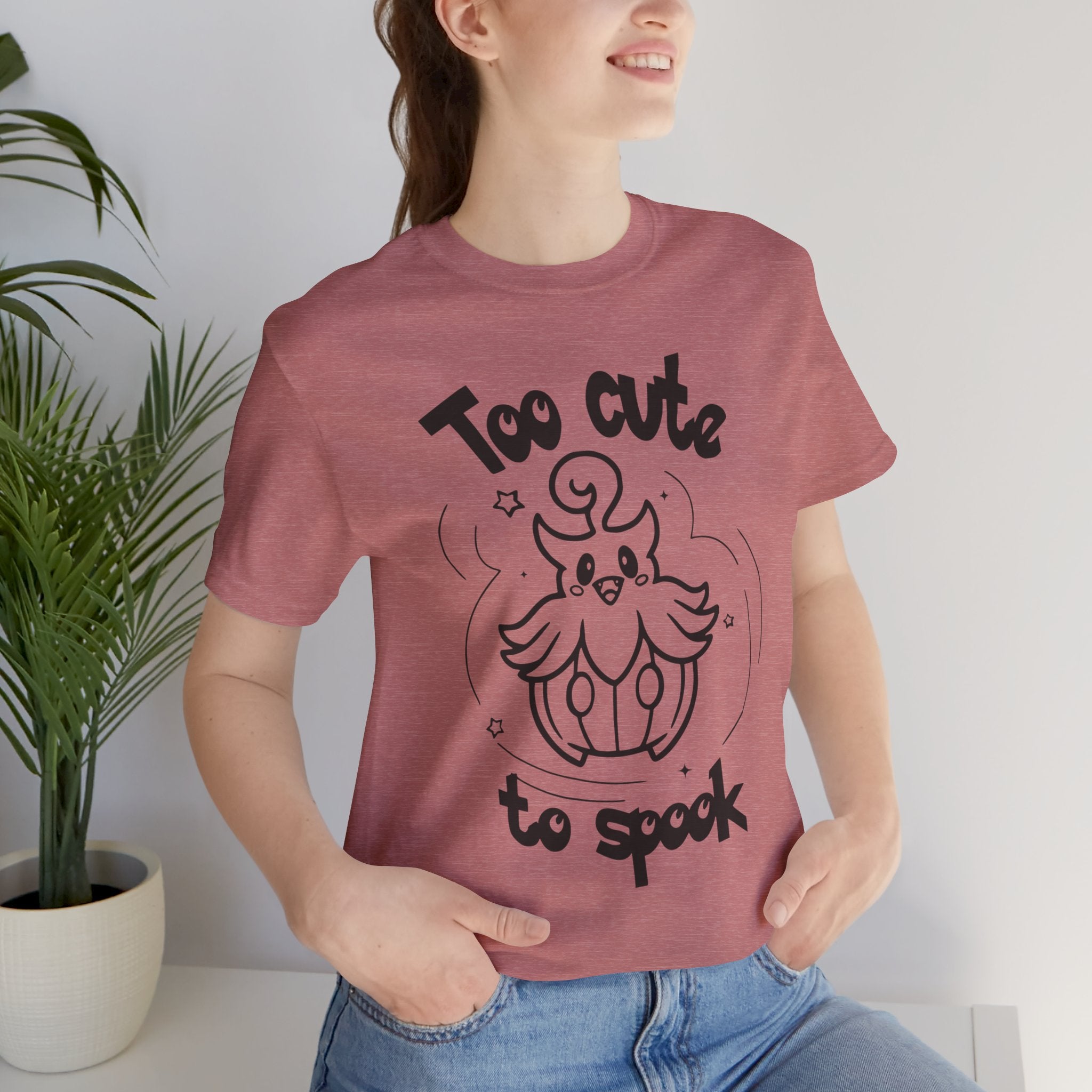 Too Cute to Spook Comfy Tee Shirt | Halloween Theme Gift Ghost Pumpkin T-Shirt for women