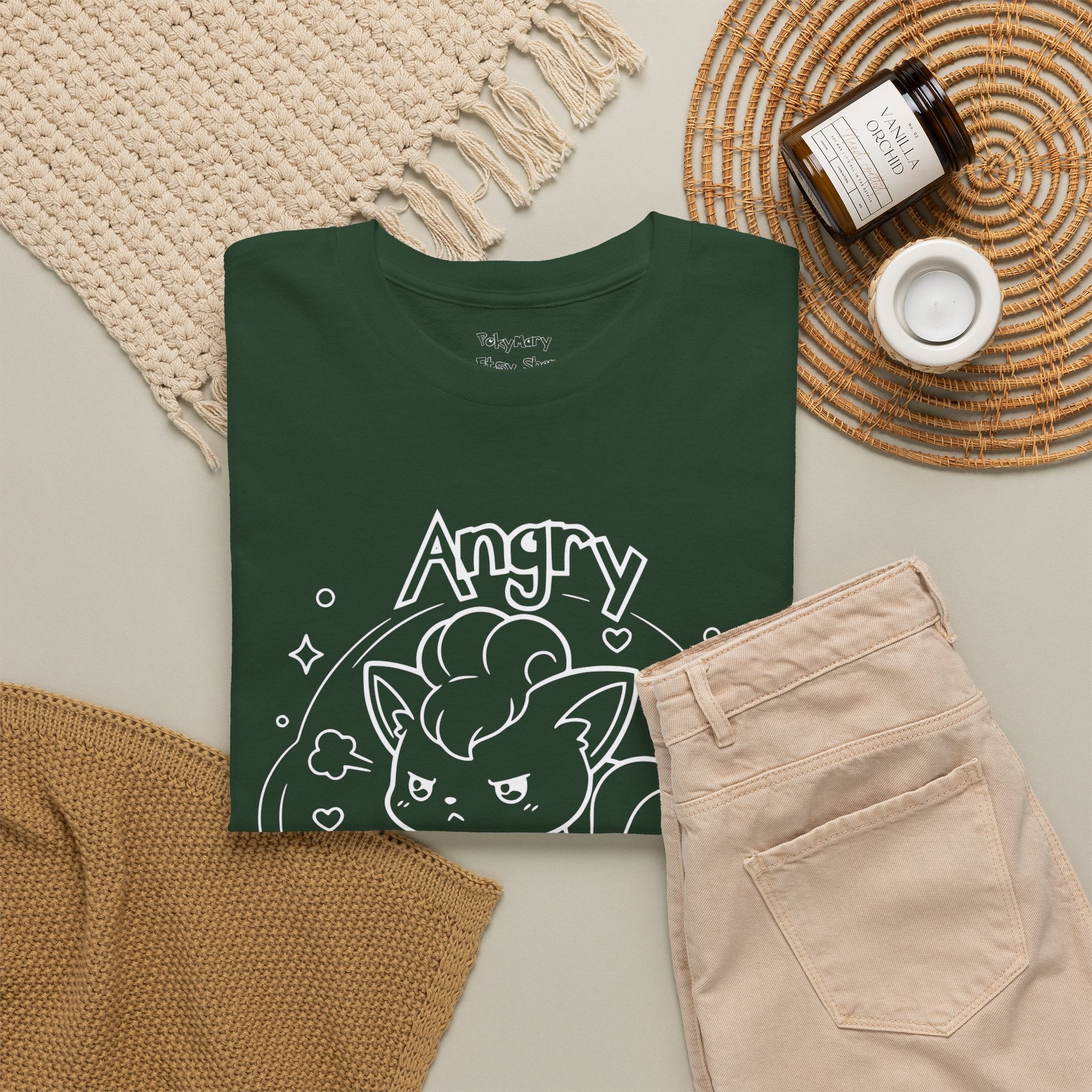 Fox Angry but still cute Grumpy Cute Fox Lady Shirt | Pouting Fox Illustration
