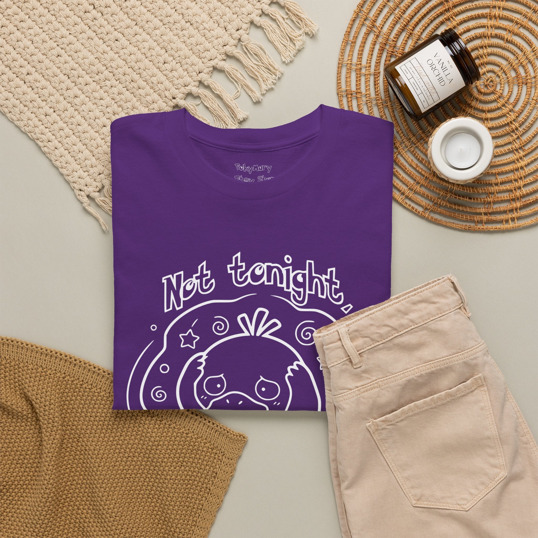 Duck Not Tonight I Have a Headache T-shirt funny kawaii duck illustration Shirt For Wife Or Girlfriend Gift