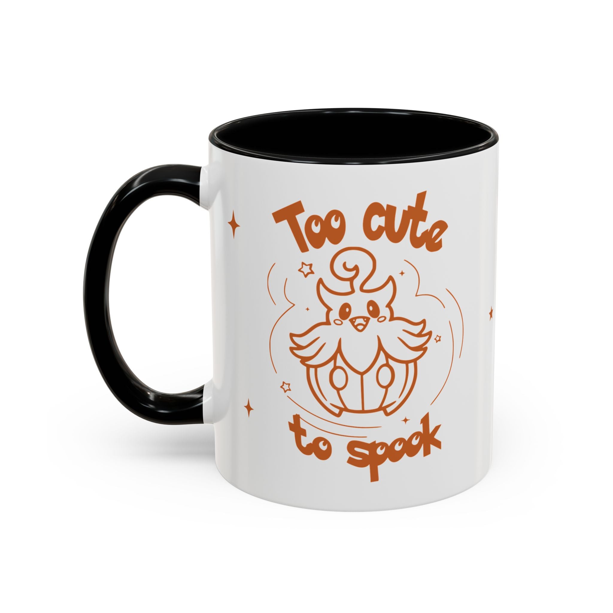 Too Cute to Spook Pumpkin Ghost Halloween Theme Mug | Accent Coffee Mug 11oz 15oz