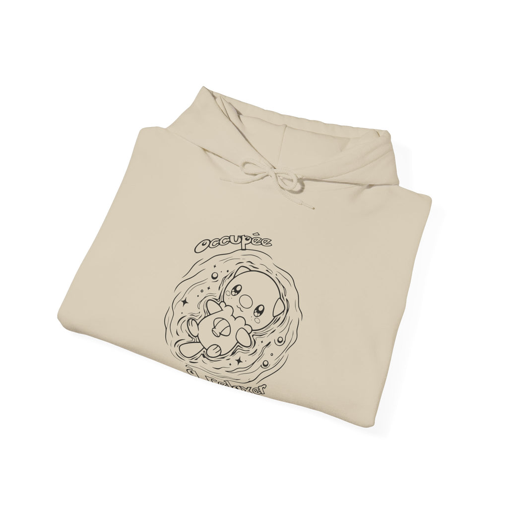 Loutre Occupée à relaxer adorable loutre qui  nage Hoodie | Sweat francophone sweatshirt à capuche en français illustration