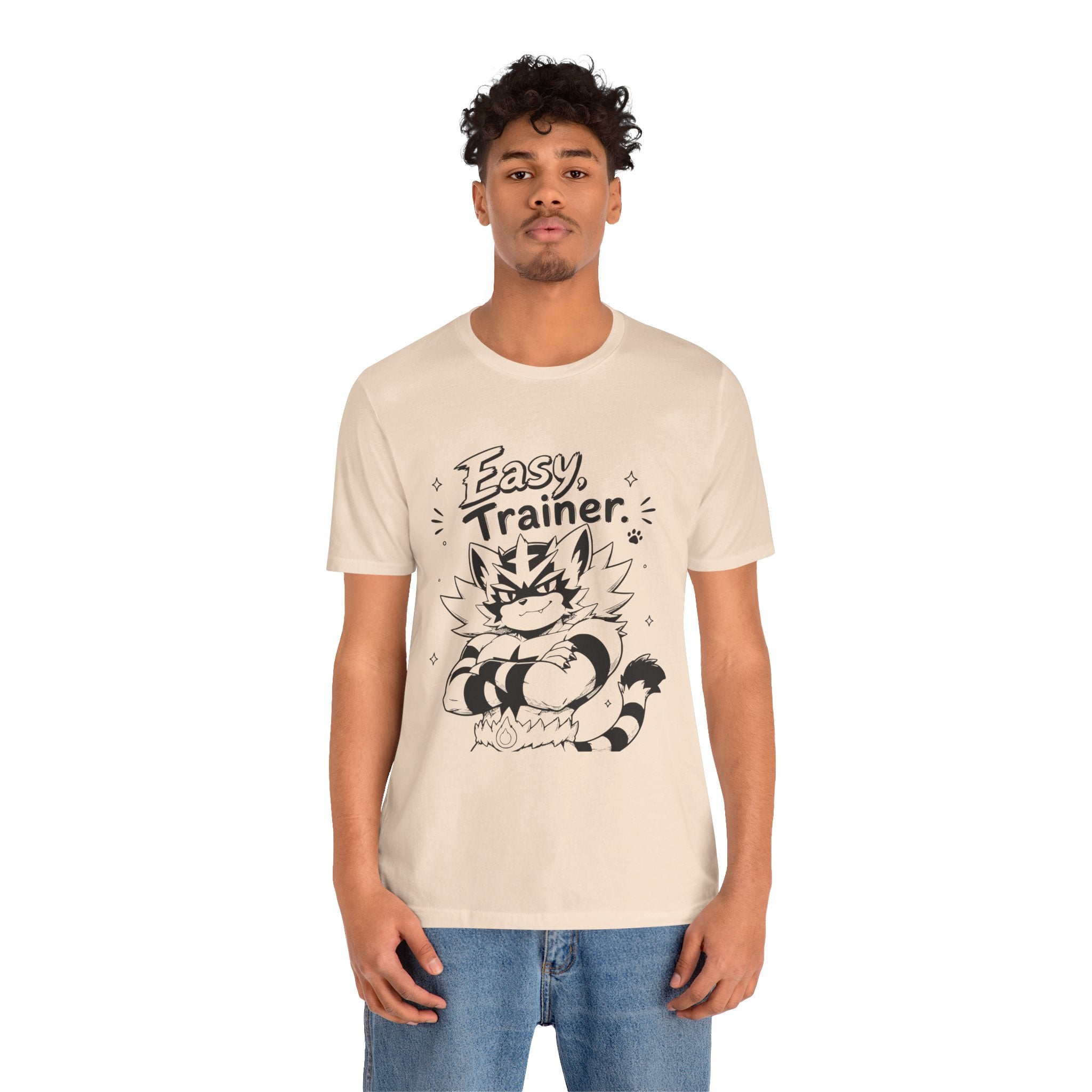Easy Trainer Easy tiger illustration T-Shirt | cartoon wrestling funny cat graphic tee