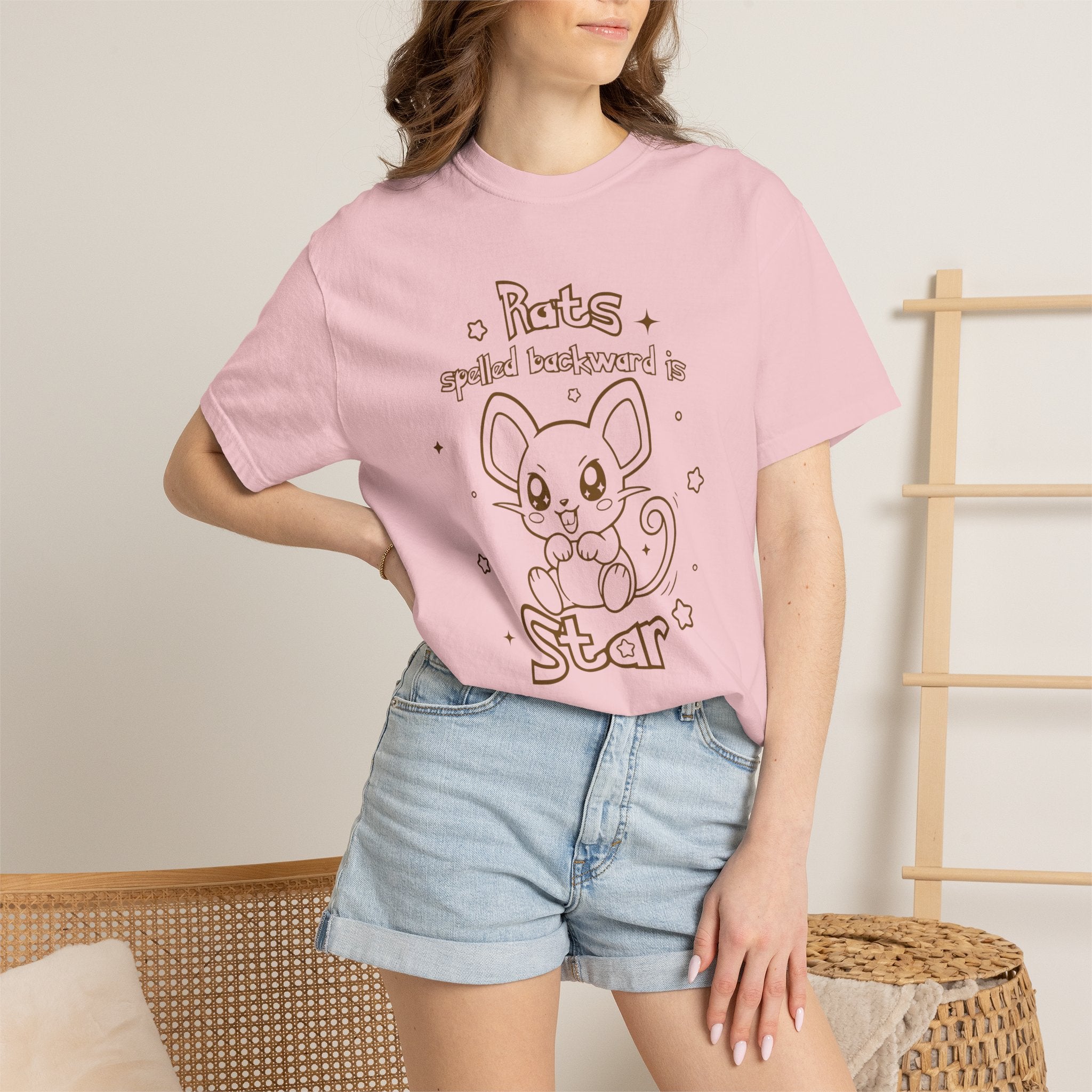 Rats spelled backward is star t-shirt cute Pkm rat animal design tee shirt