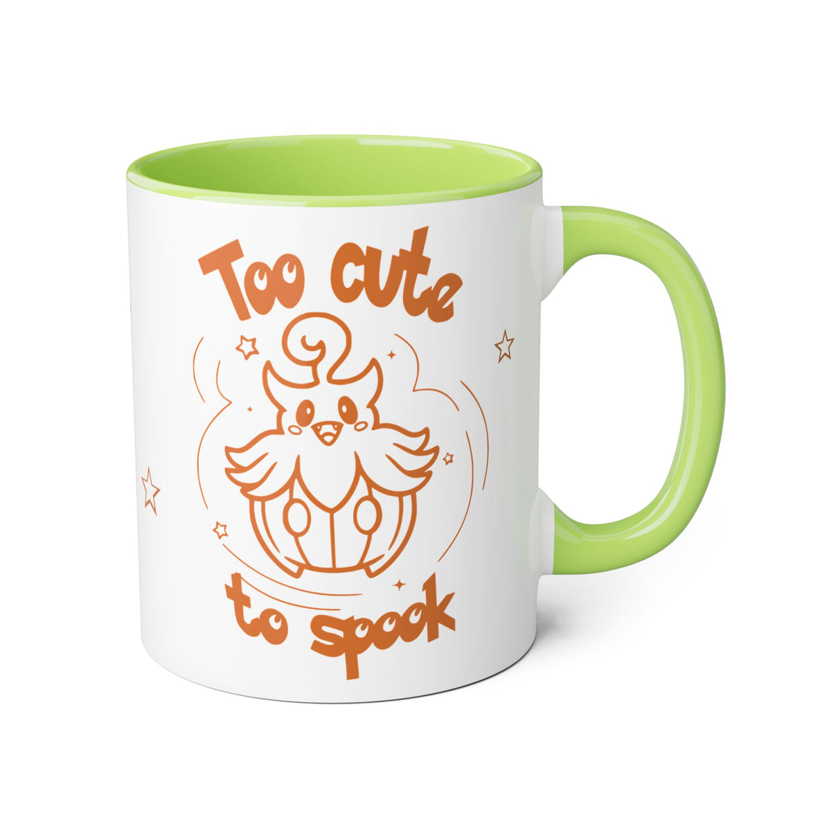 Too Cute to Spook Pumpkin Ghost Halloween Theme Coffee Tea Mug