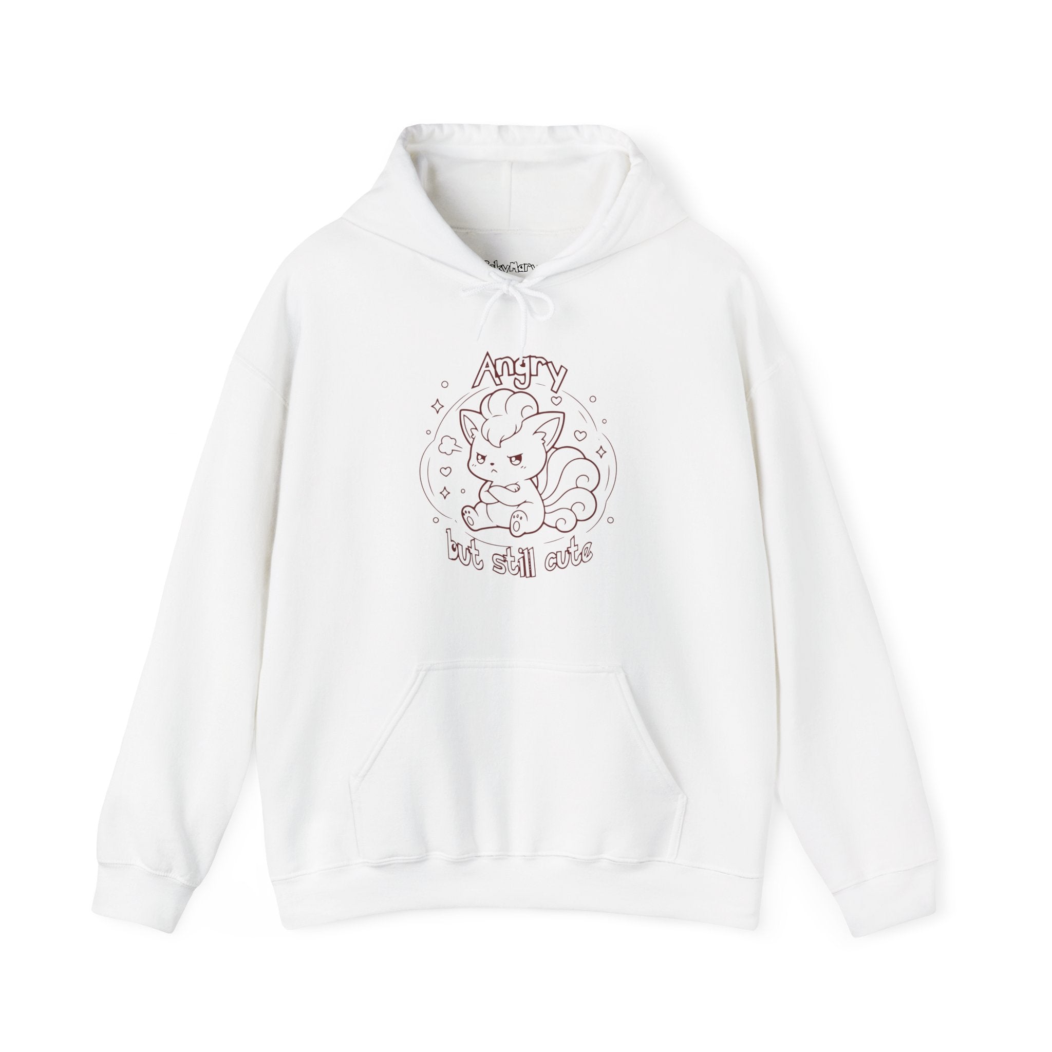 Fox Angry but still cute Grumpy Cute Fox Lady hoodie | Pouting Fox Illustration