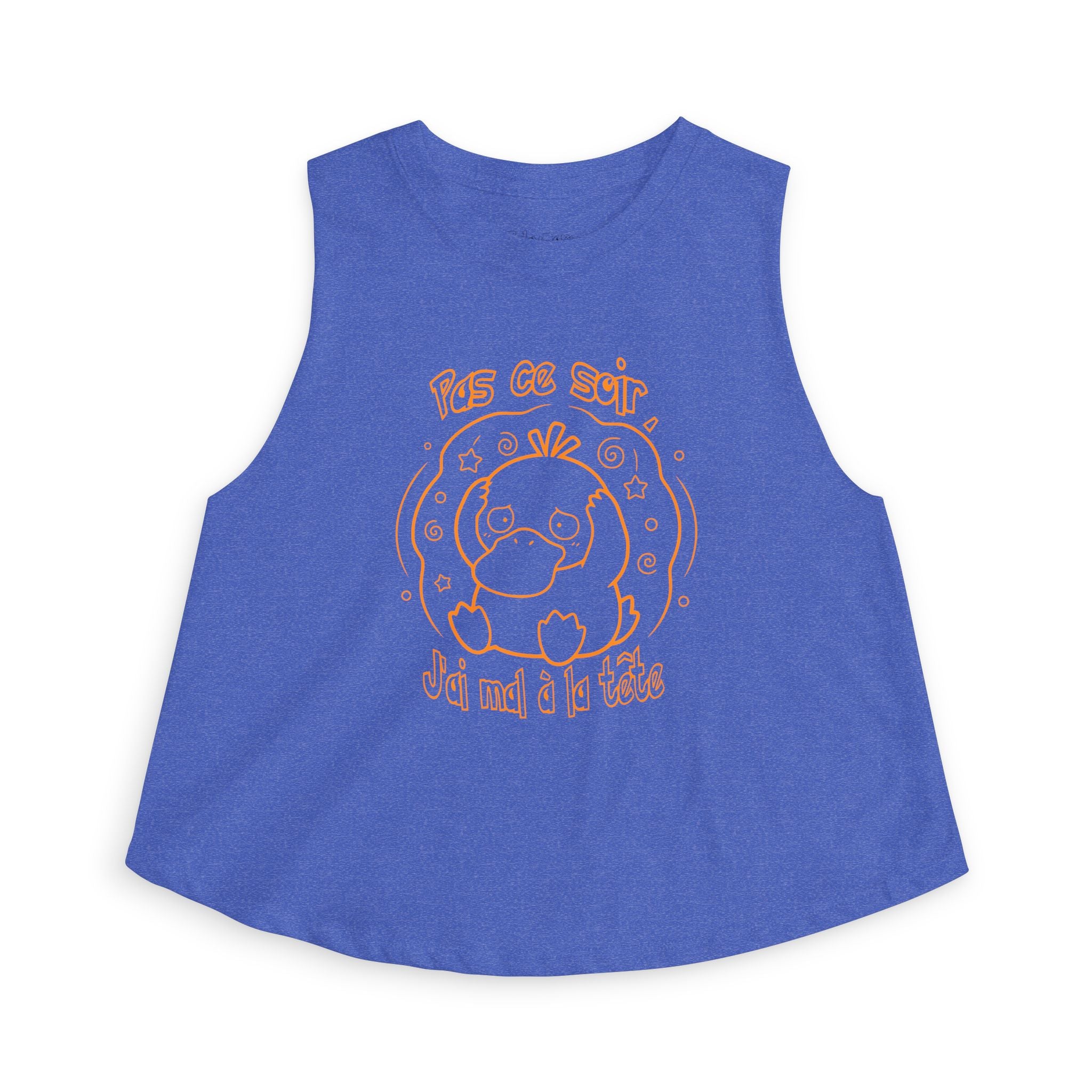 Canard Pas ce soir j'ai mal à la tête Crop Top drôle Sweater francophone Animal Adorable Cadeau femme blonde copine