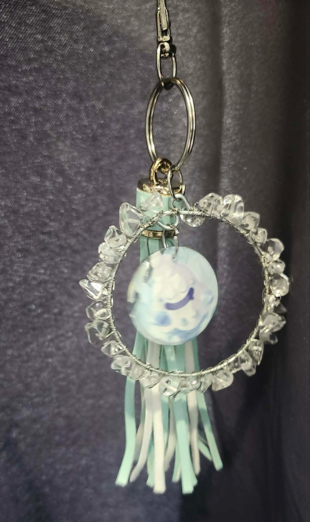 Vanillite & Vanillish Frost Charm – Handmade Pokémon-Inspired Bag Charm, Keychain & Car Accessory ⭐