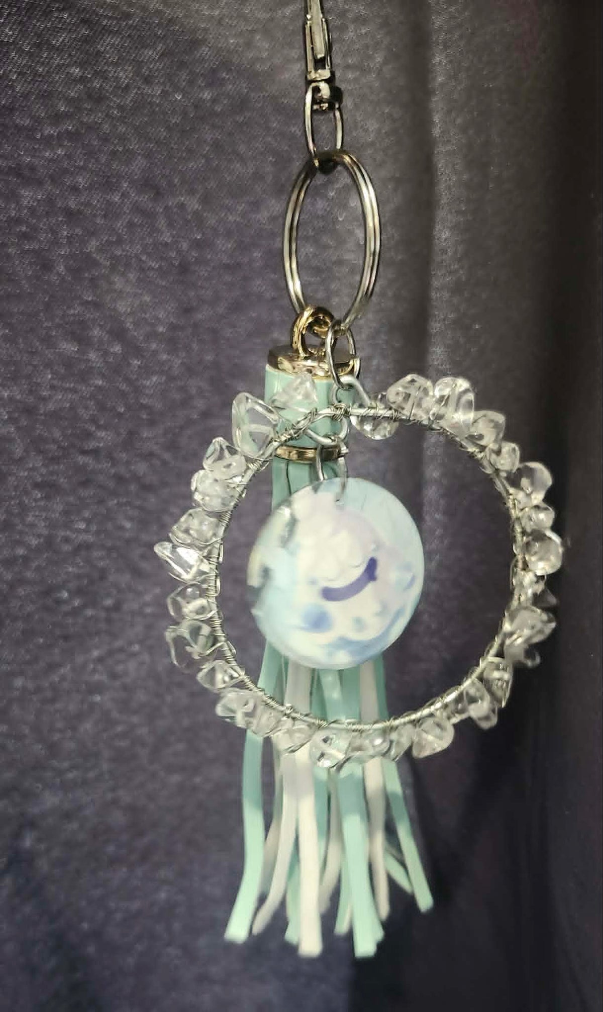 Vanillite & Vanillish Frost Charm – Handmade Pokémon-Inspired Bag Charm, Keychain & Car Accessory ⭐