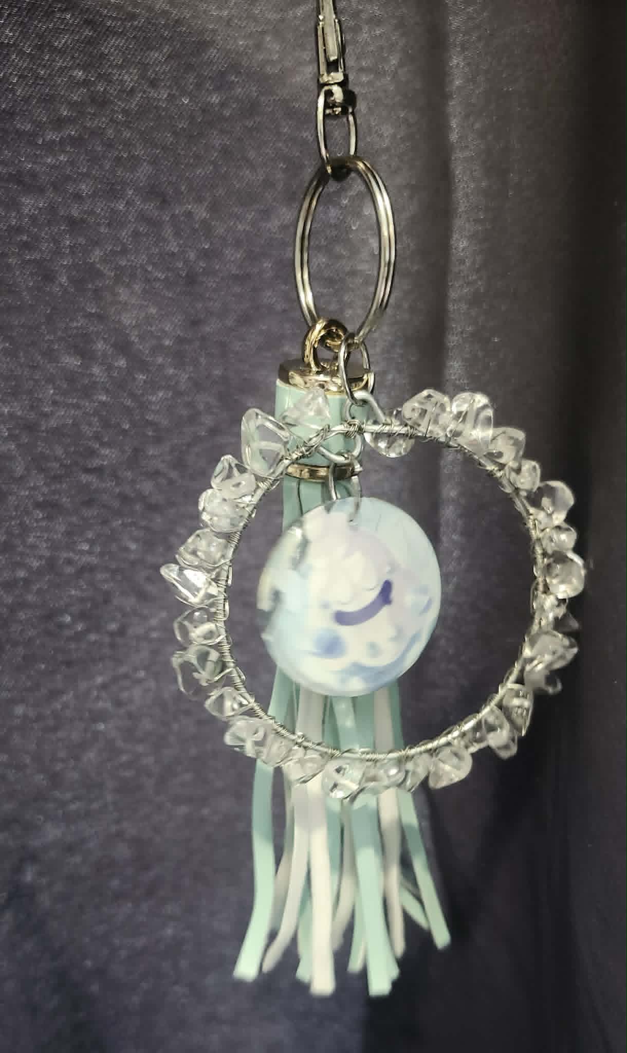 Vanillite & Vanillish Frost Charm – Handmade Pokémon-Inspired Bag Charm, Keychain & Car Accessory ⭐
