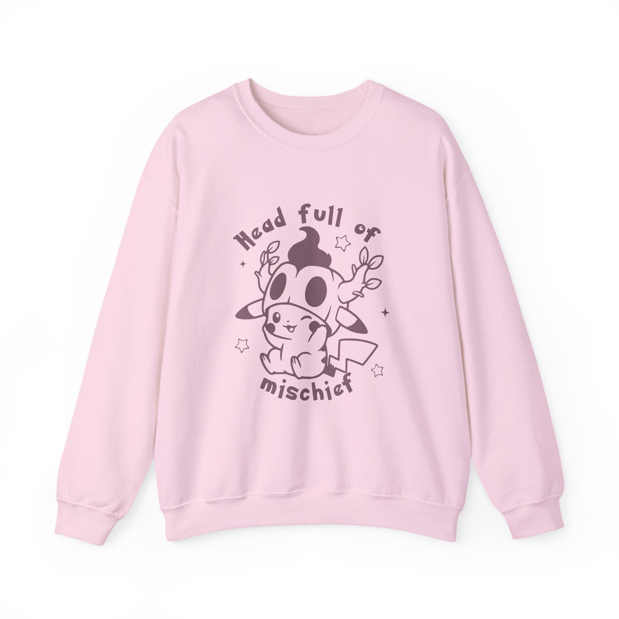 Head Full of Mischief Sweatshirt | Cute Halloween Ghost Crewneck | Cozy Fall Sweatshirt | Geek Autumn Sweater | Kawaii Spooky Apparel