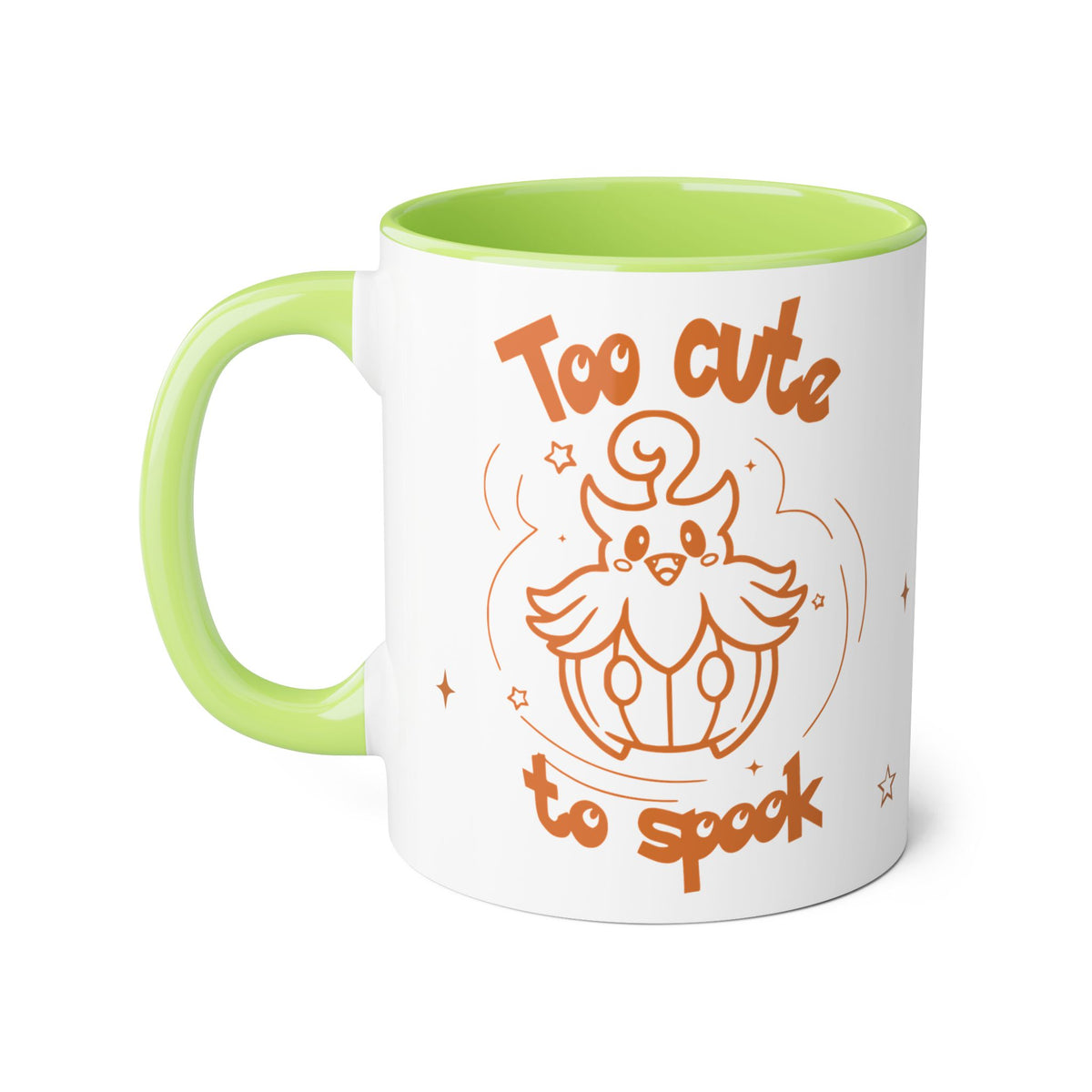 Too Cute to Spook Pumpkin Ghost Halloween Theme Coffee Tea Mug
